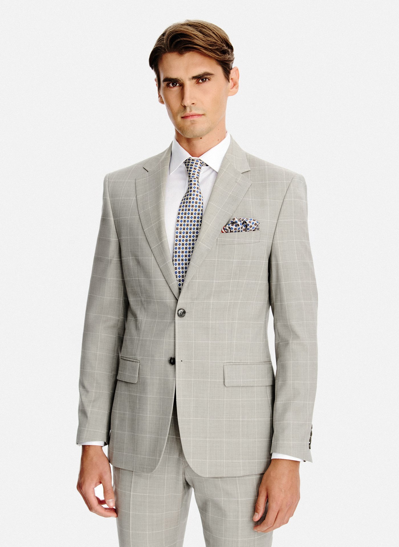 PAKO LORENTE - Wełniana marynarka garniturowa w kratkę