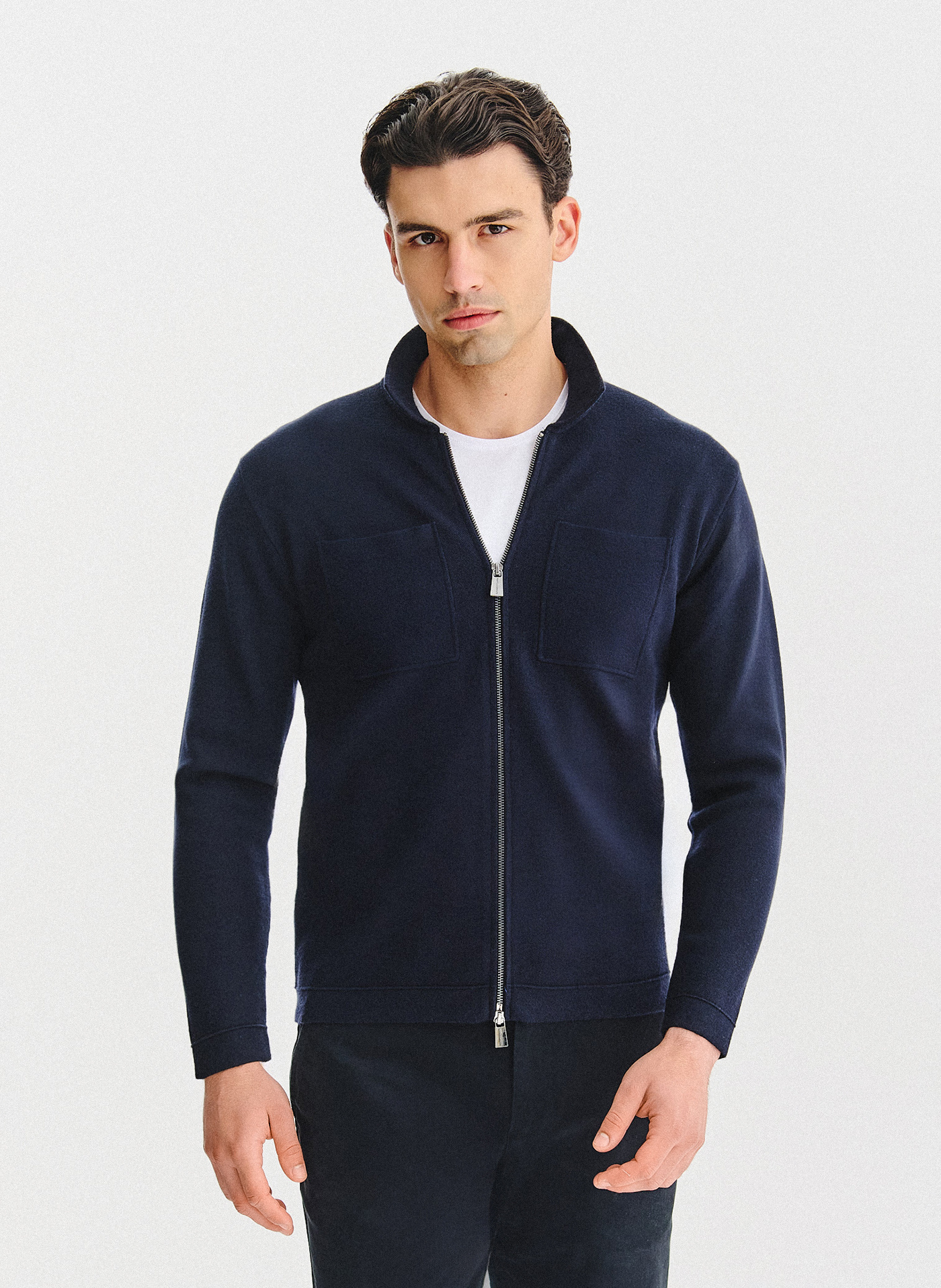 PAKO LORENTE - Rozpinany kardigan w kolorze granatowym