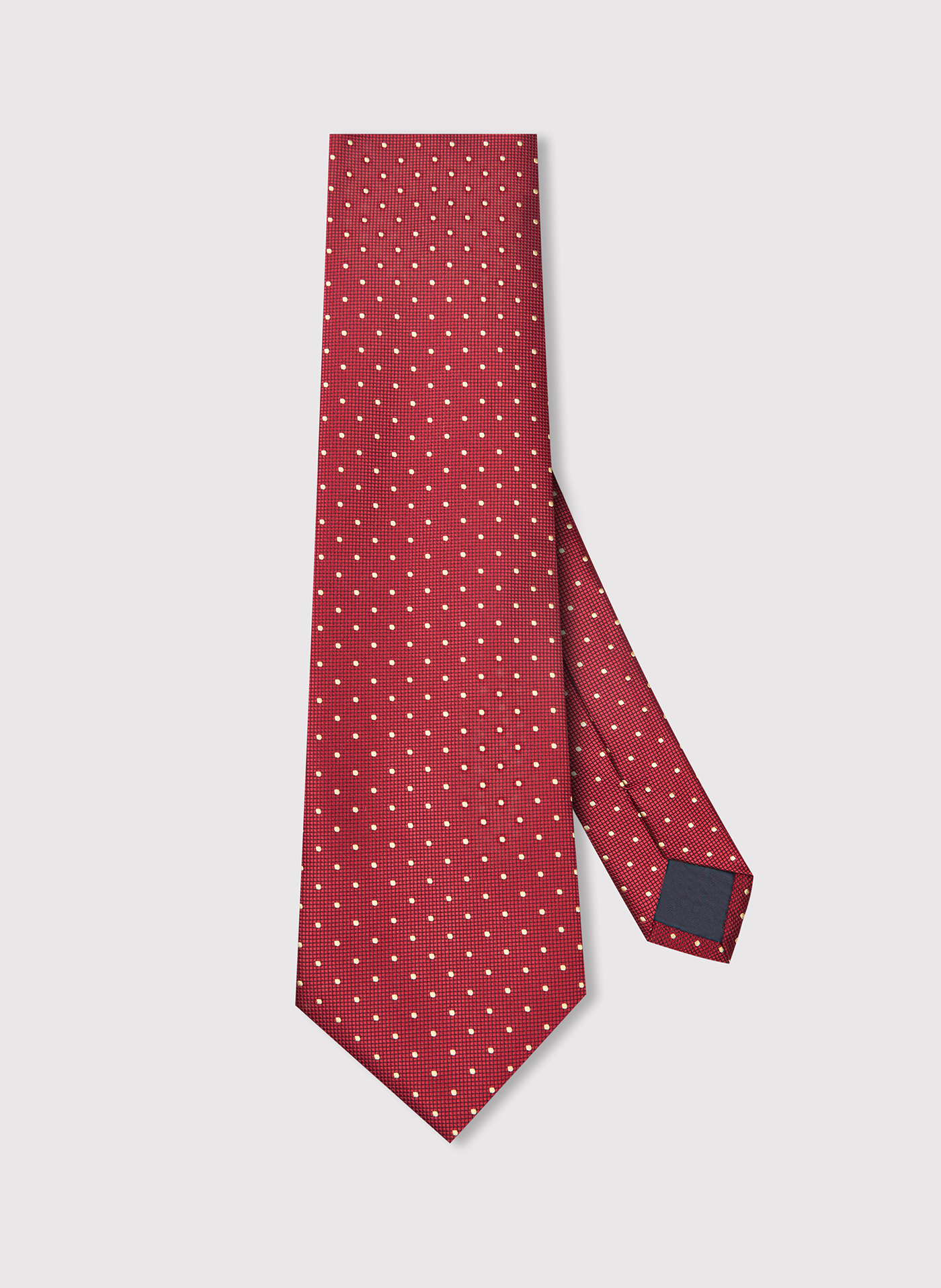 PAKO LORENTE - Czerwony krawat męski w kropki