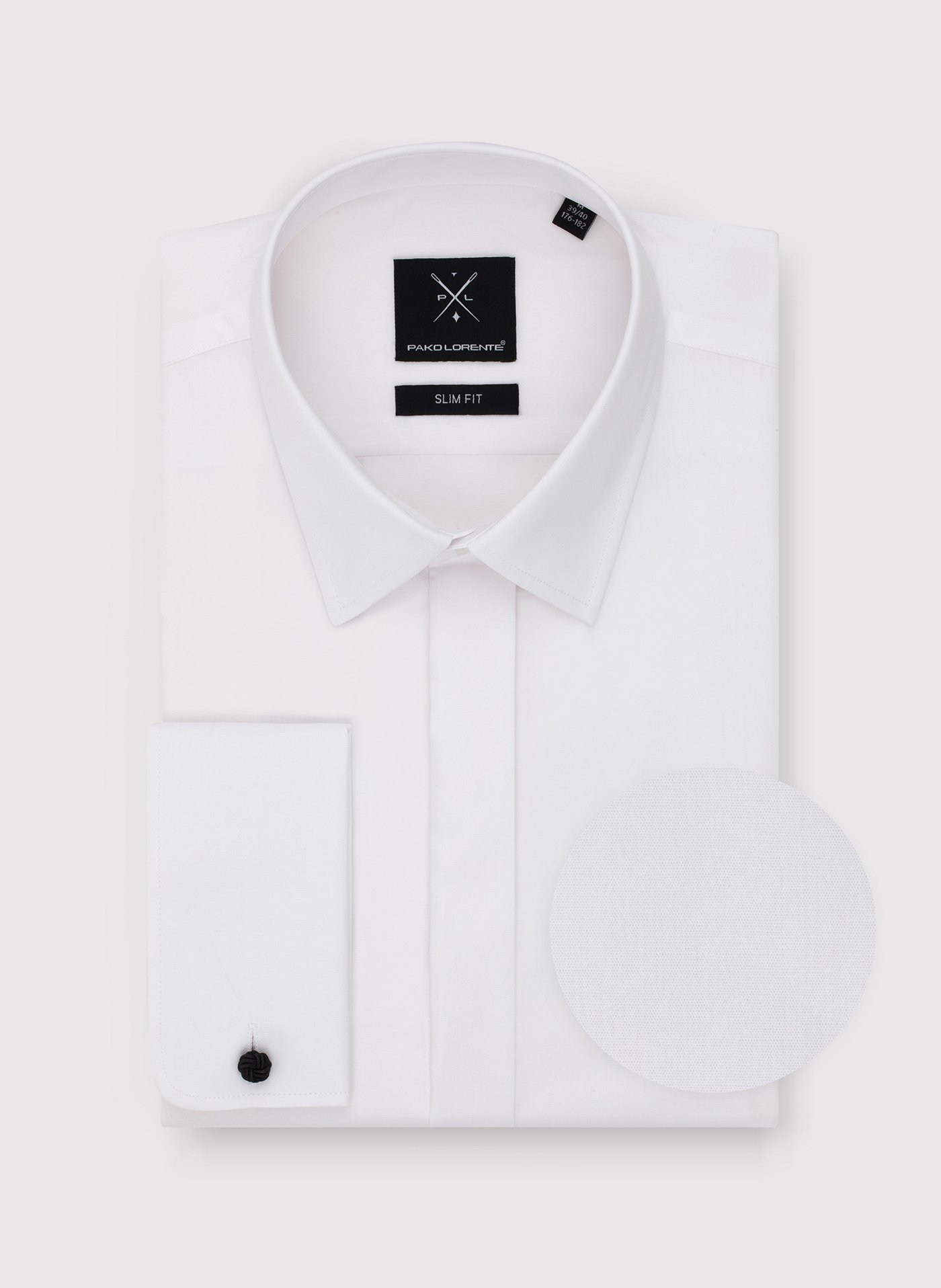 PAKO LORENTE - Biała koszula na spinki