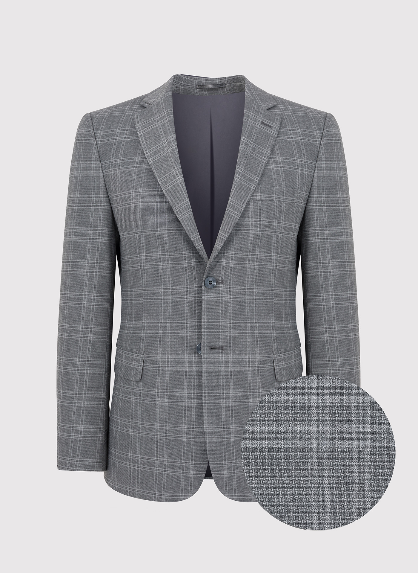 PAKO LORENTE – Szara marynarka garniturowa w kratkę