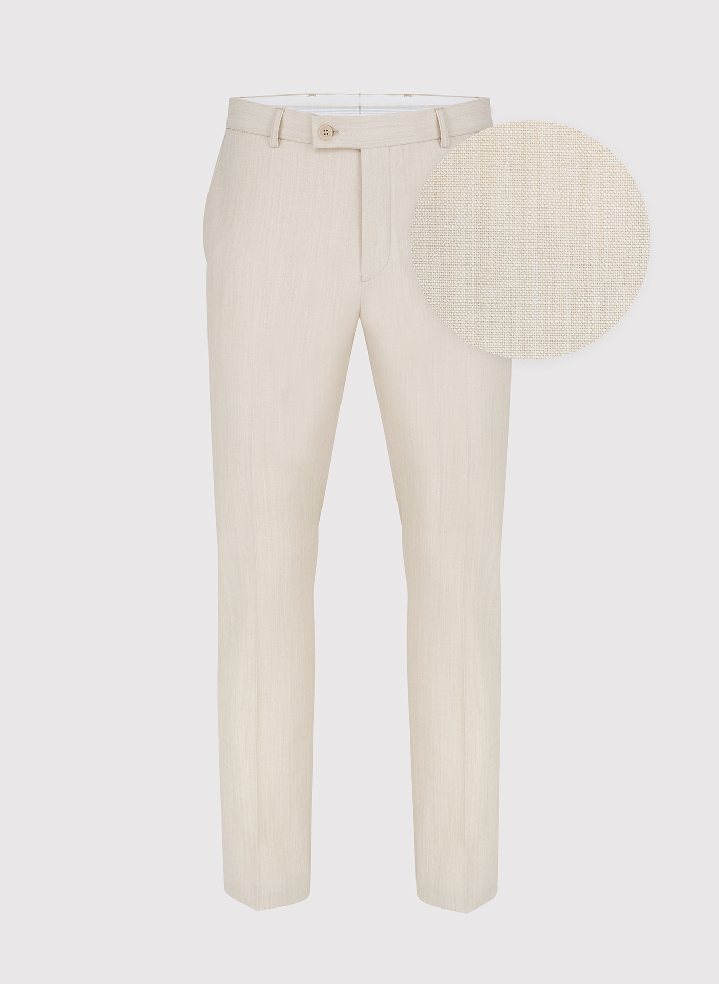 PAKO LORENTE – Beżowe spodnie garniturowe