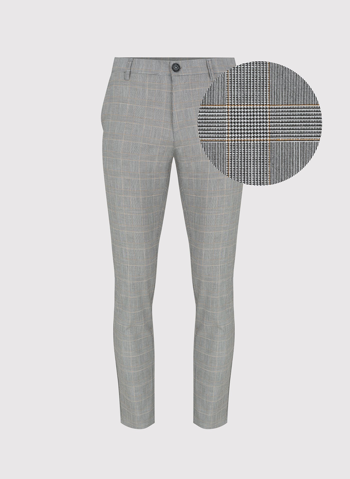 PAKO LORENTE – Szare męskie spodnie w kratkę P23SF-WX-010-S-S - Pako Lorente