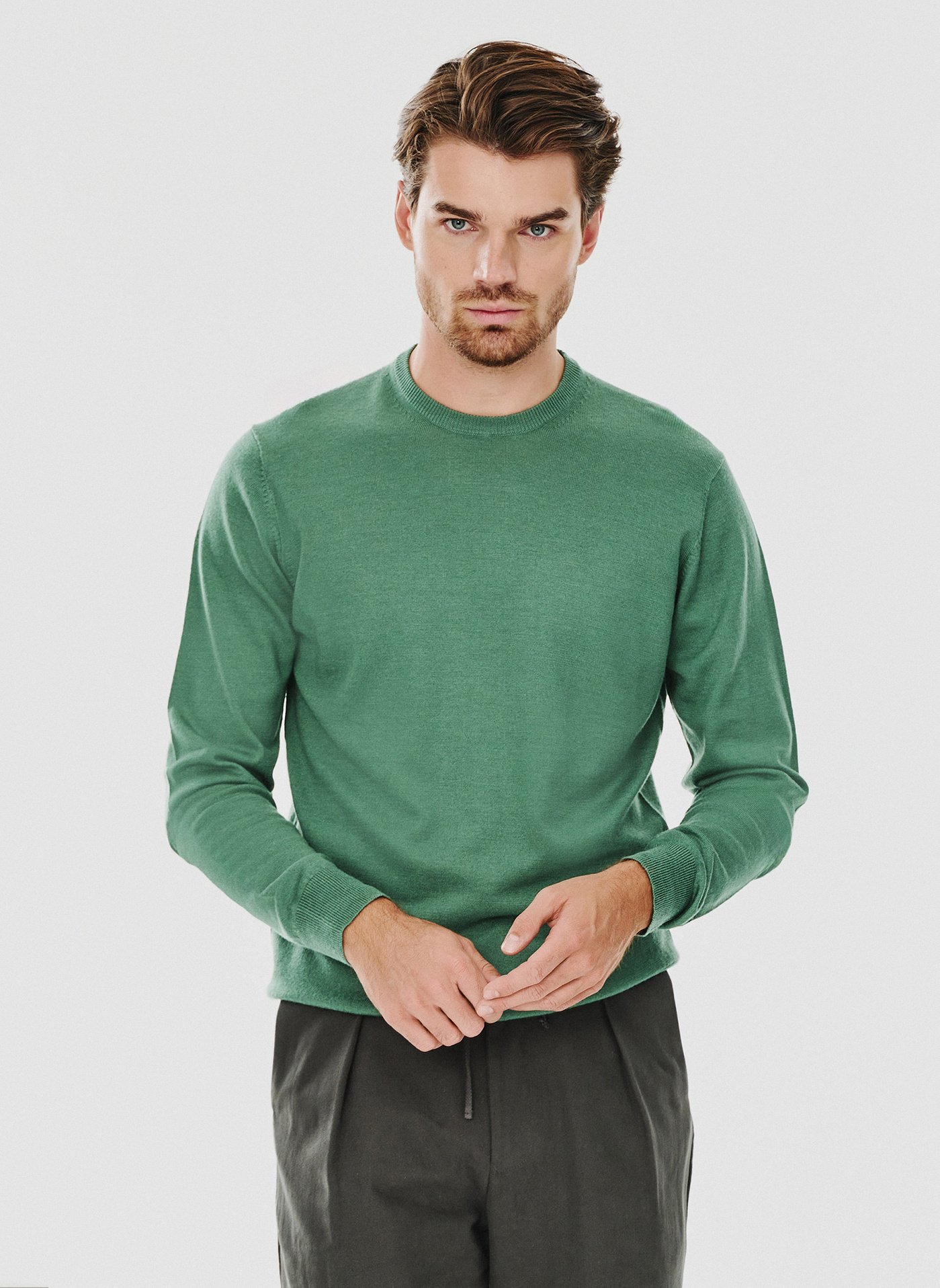 PAKO LORENTE – Zielony męski sweter