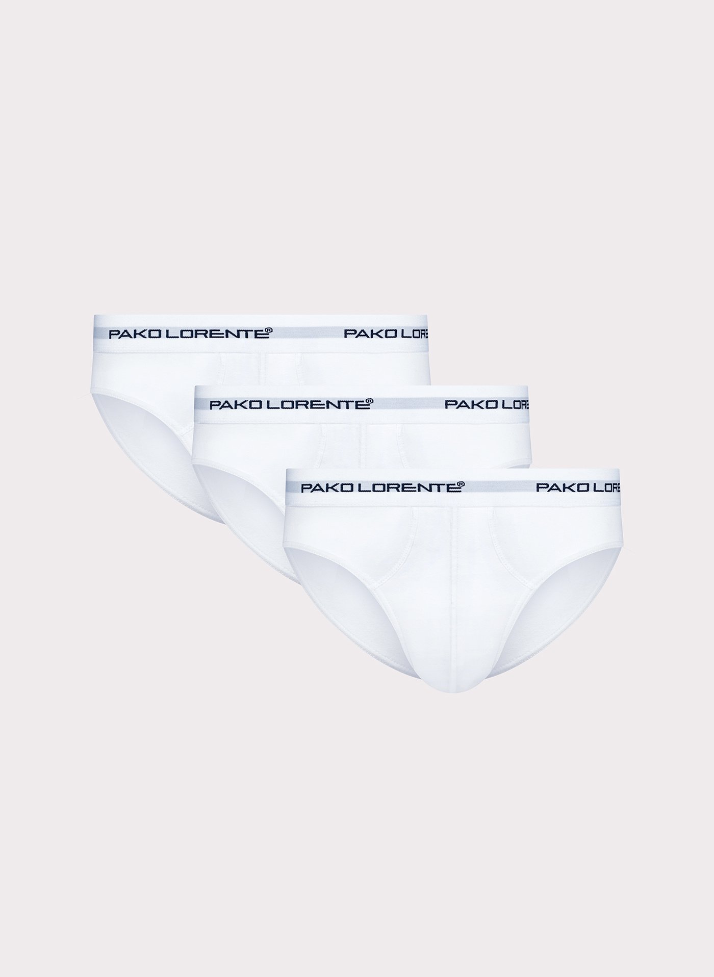 PAKO LORENTE – Zestaw 3 par białych slipów męskich