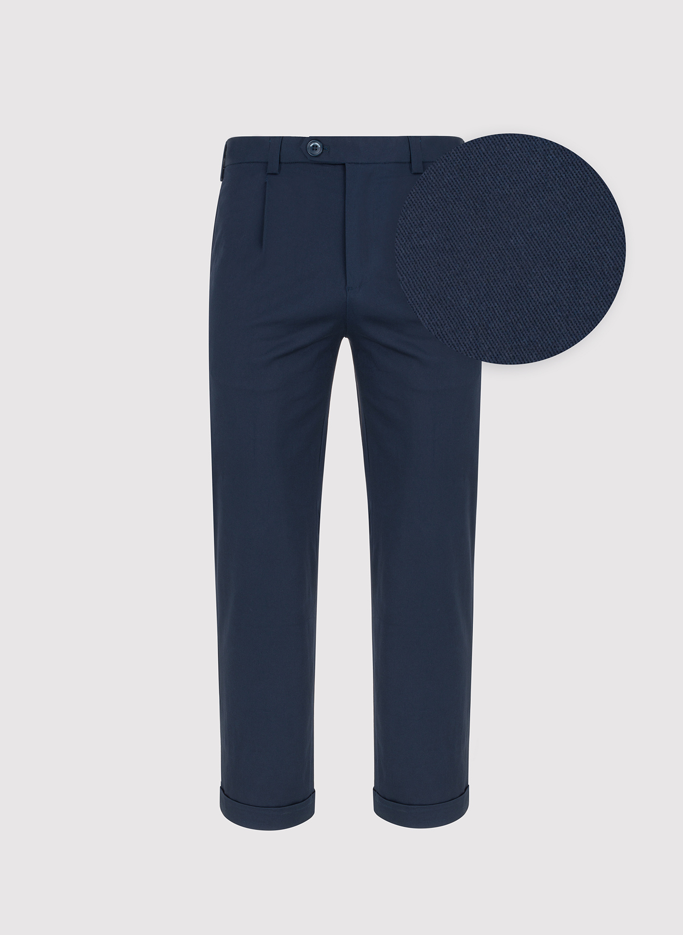 PAKO LORENTE – Granatowe spodnie z podwinietą nogawką