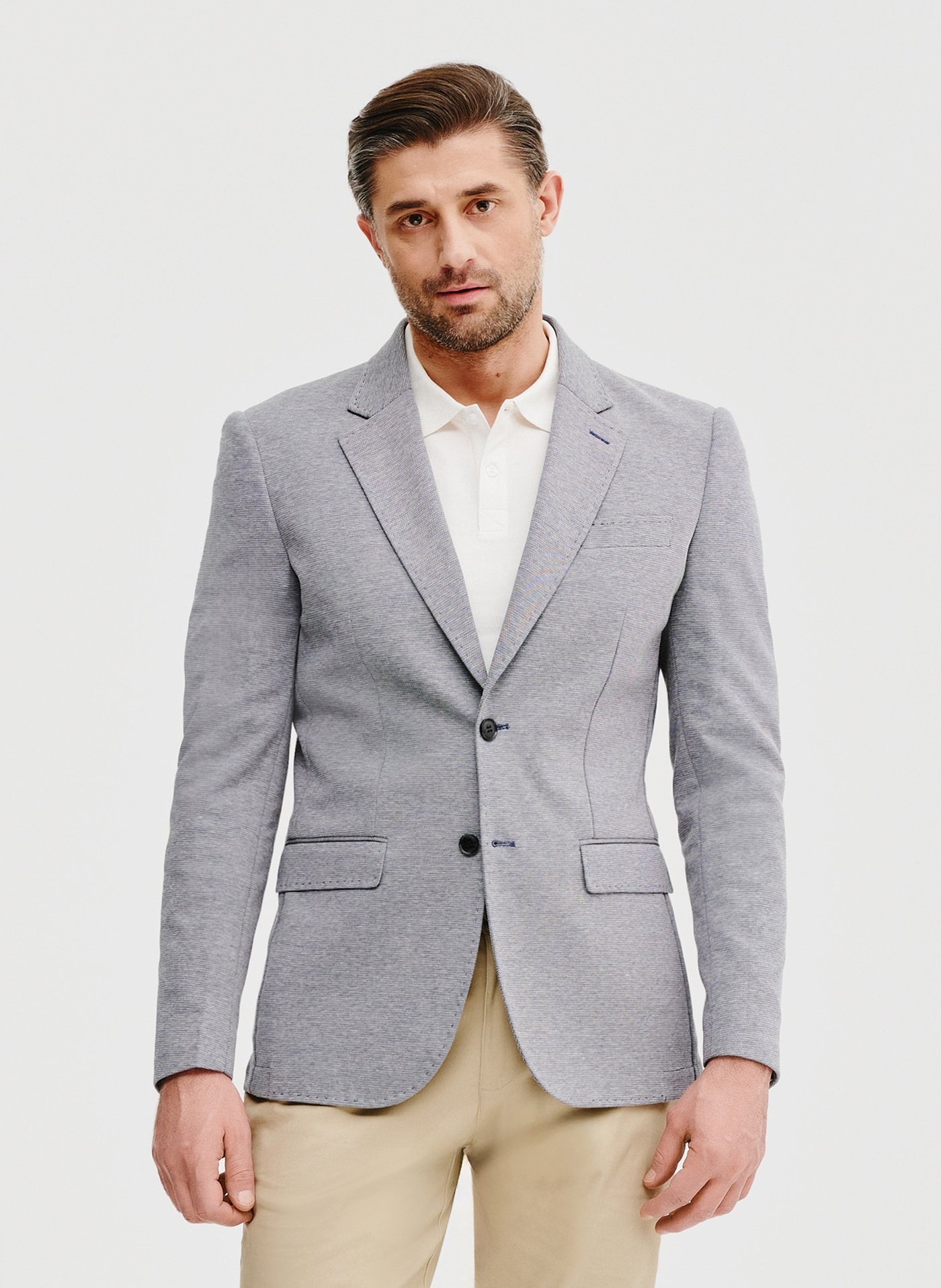 Szara marynarka melanż