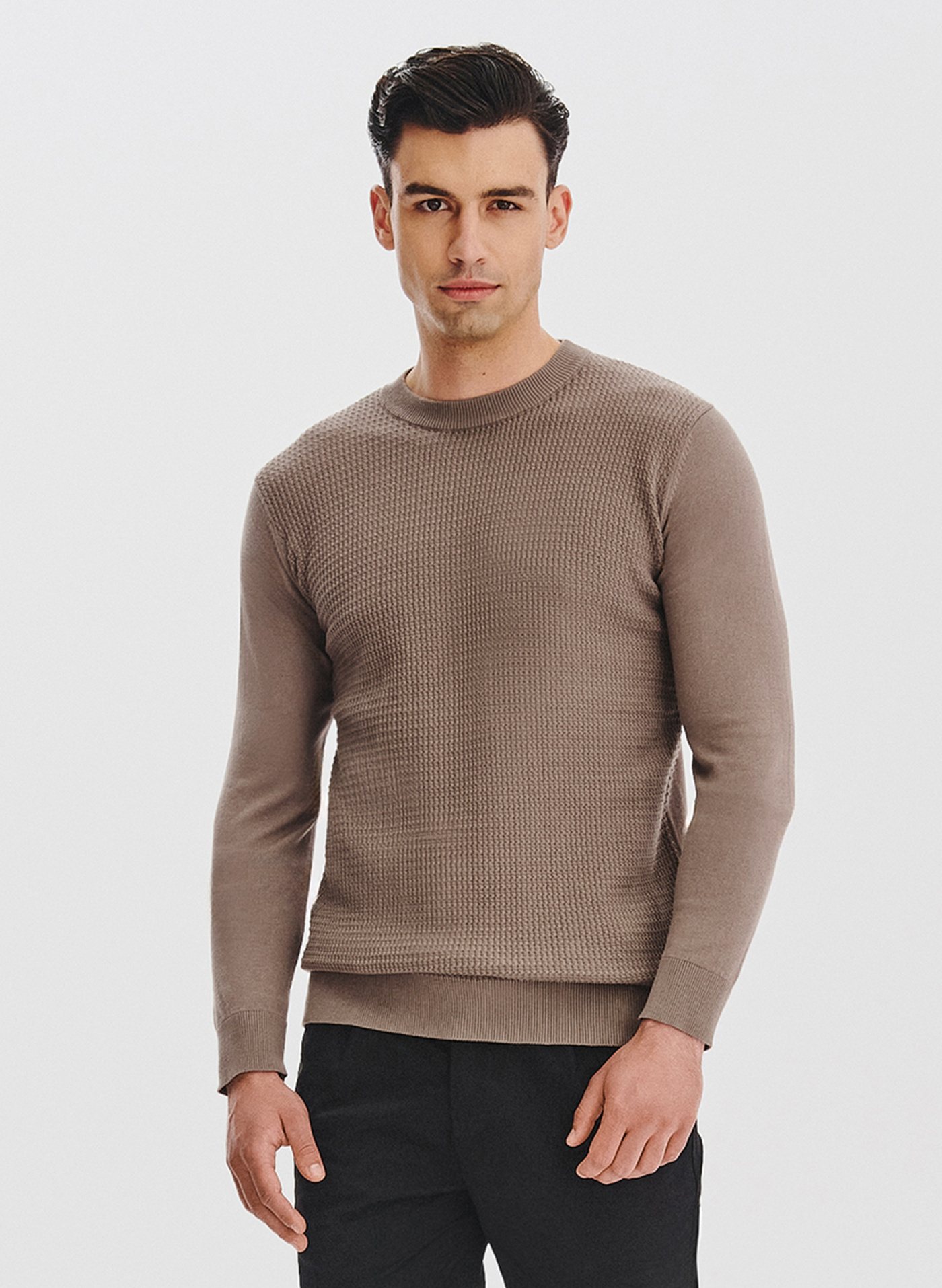 PAKO LORENTE – Brązowy sweter męski