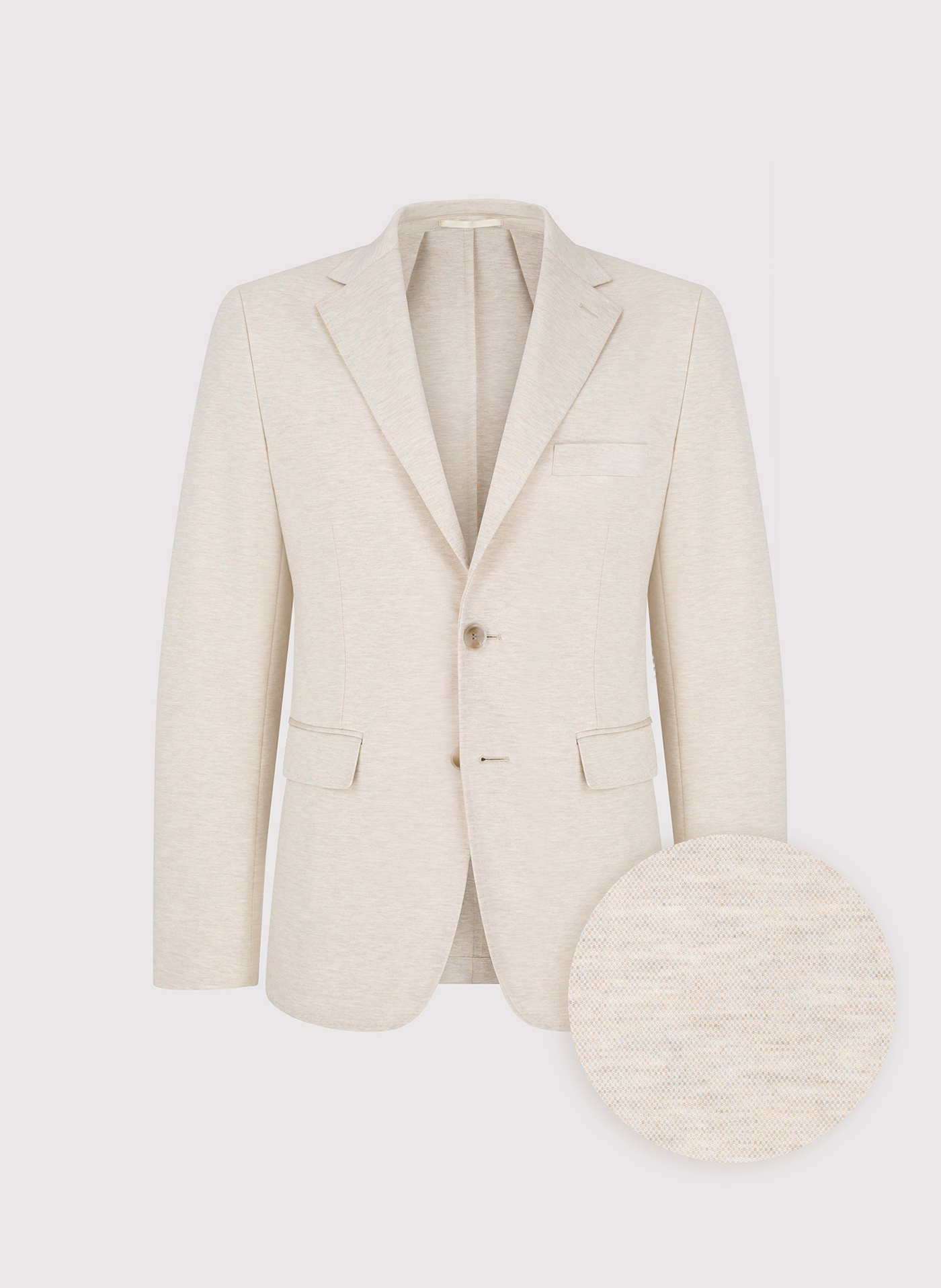 PAKO LORENTE - Beżowa dzianinowa marynarka męska