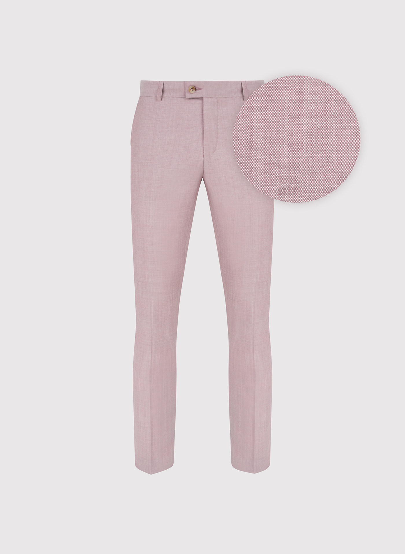 PAKO LORENTE - Różowe spodnie ganiturowe wełna