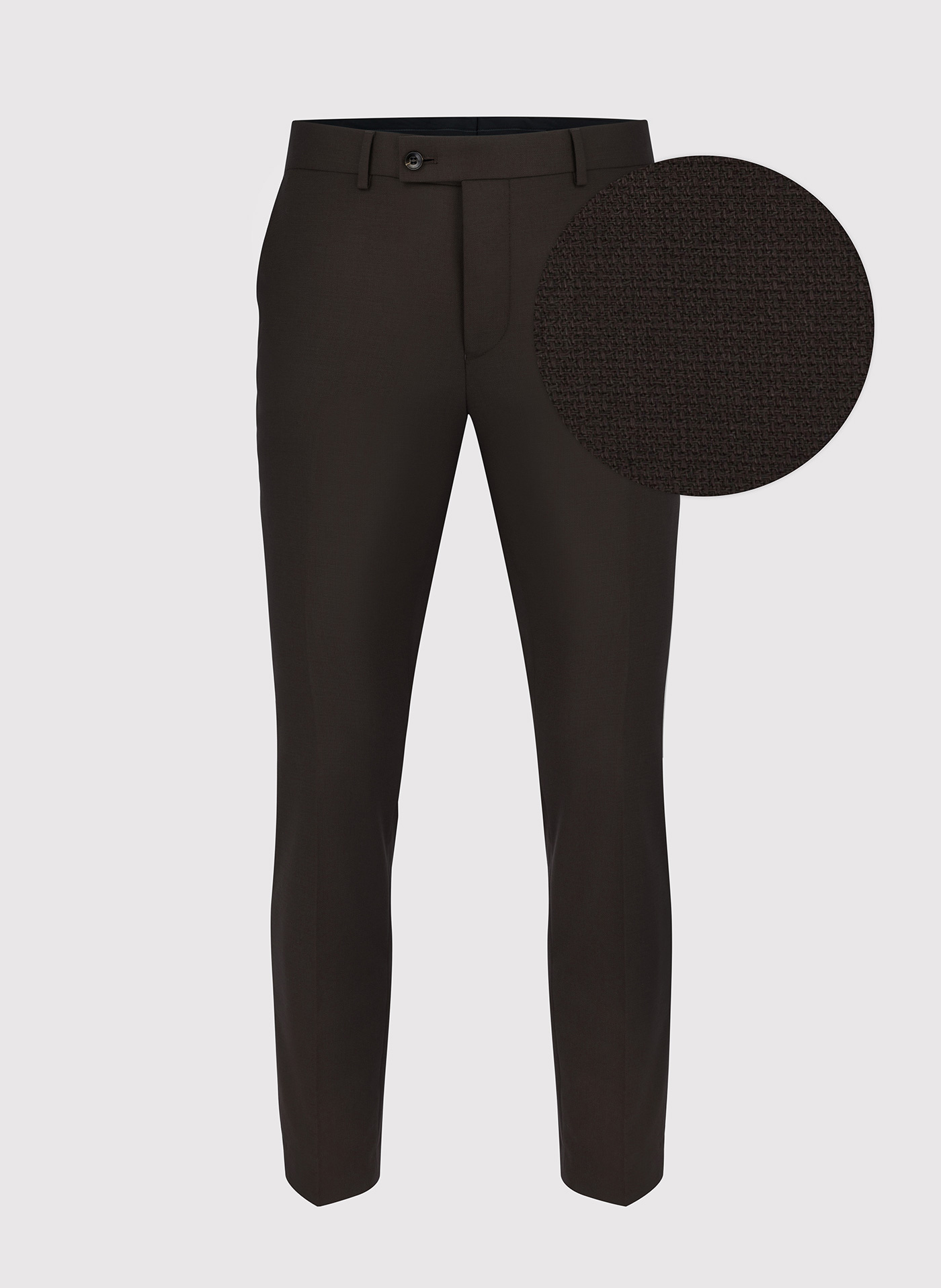 PAKO LORENTE – Brązowe spodnie w kant męskie