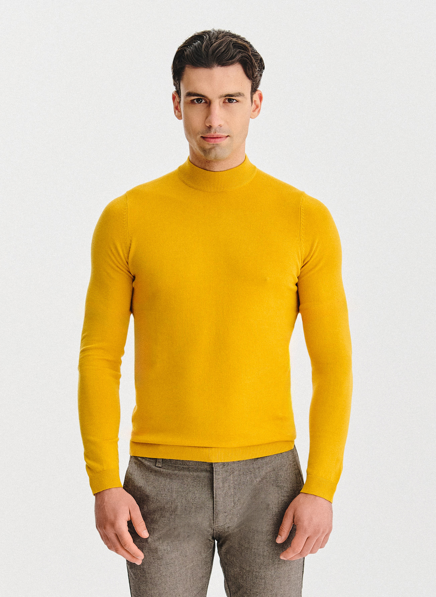 PAKO LORENTE – Żółty półgolf męski