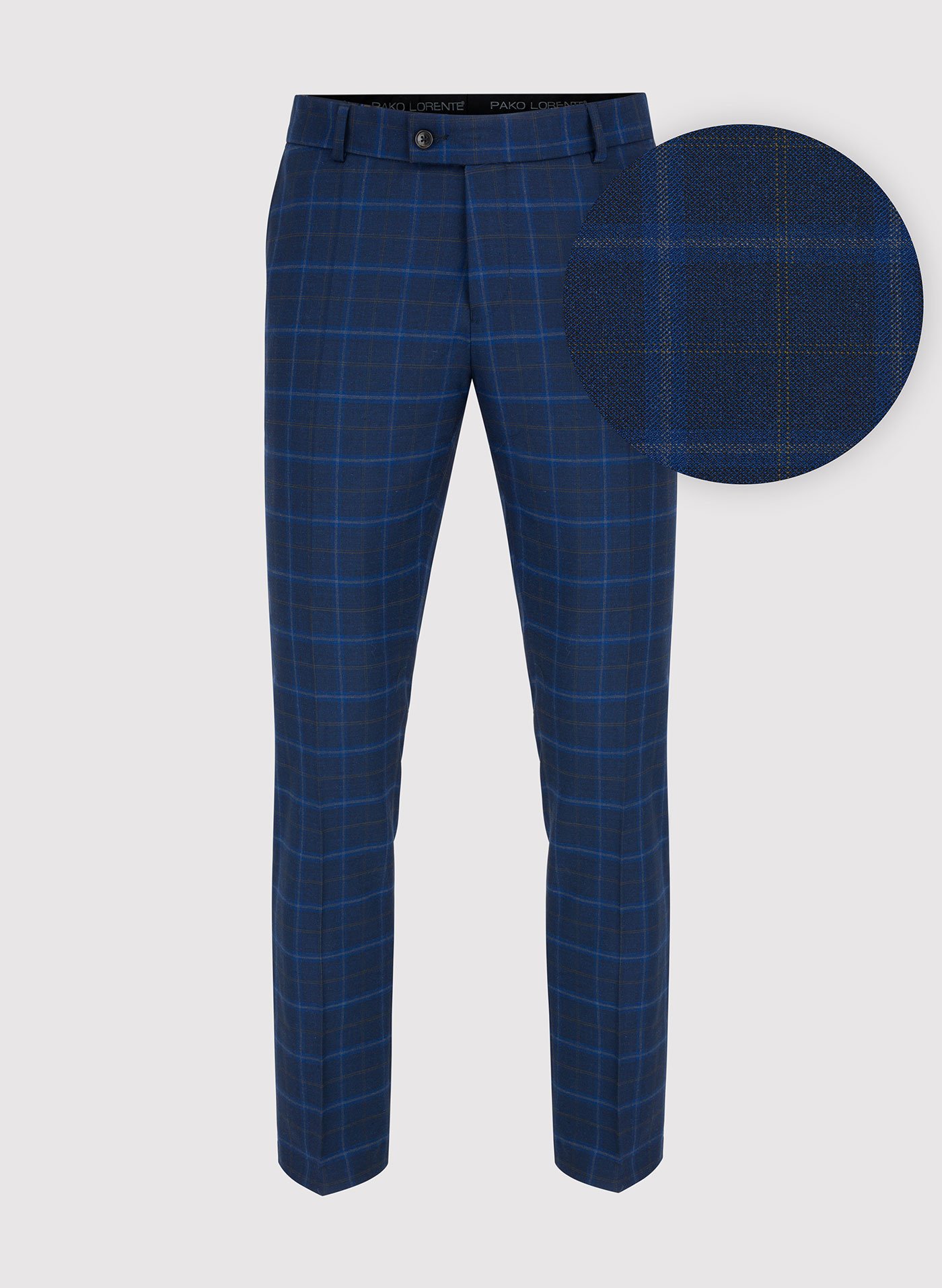 PAKO LORENTE – Kraciaste spodnie garniturowe z wełną