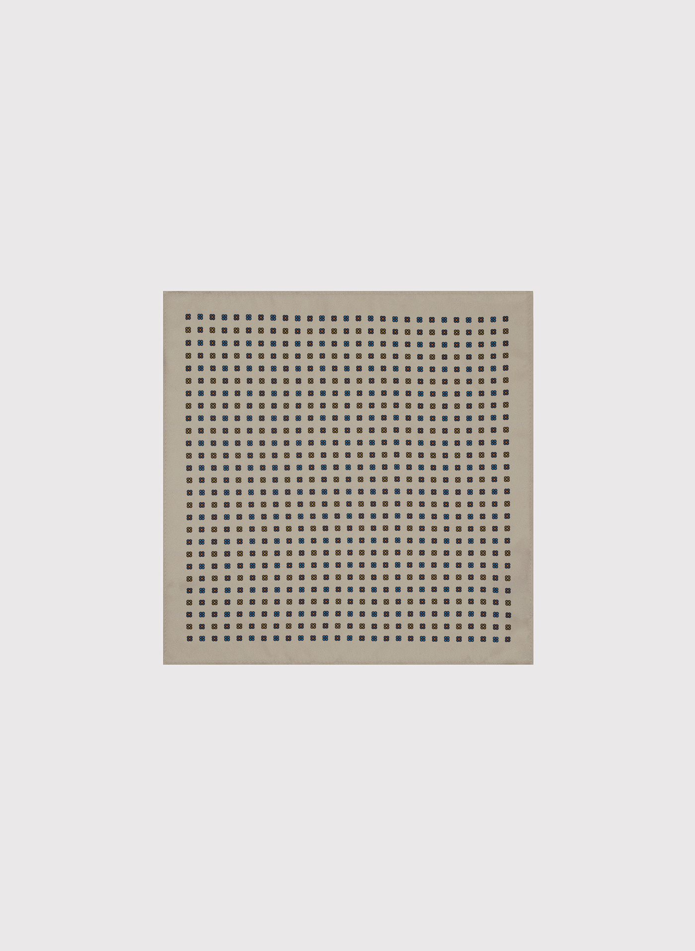 PAKO LORENTE – Beżowa poszetka męska w kolorowe kwiatuszki