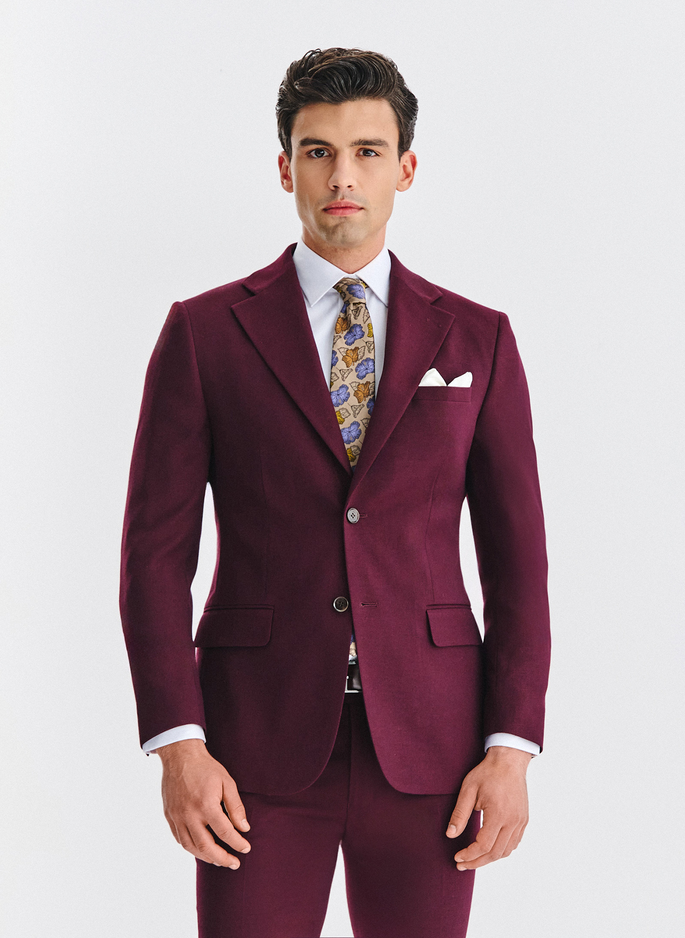 PAKO LORENTE – Bordowa marynarka garniturowa