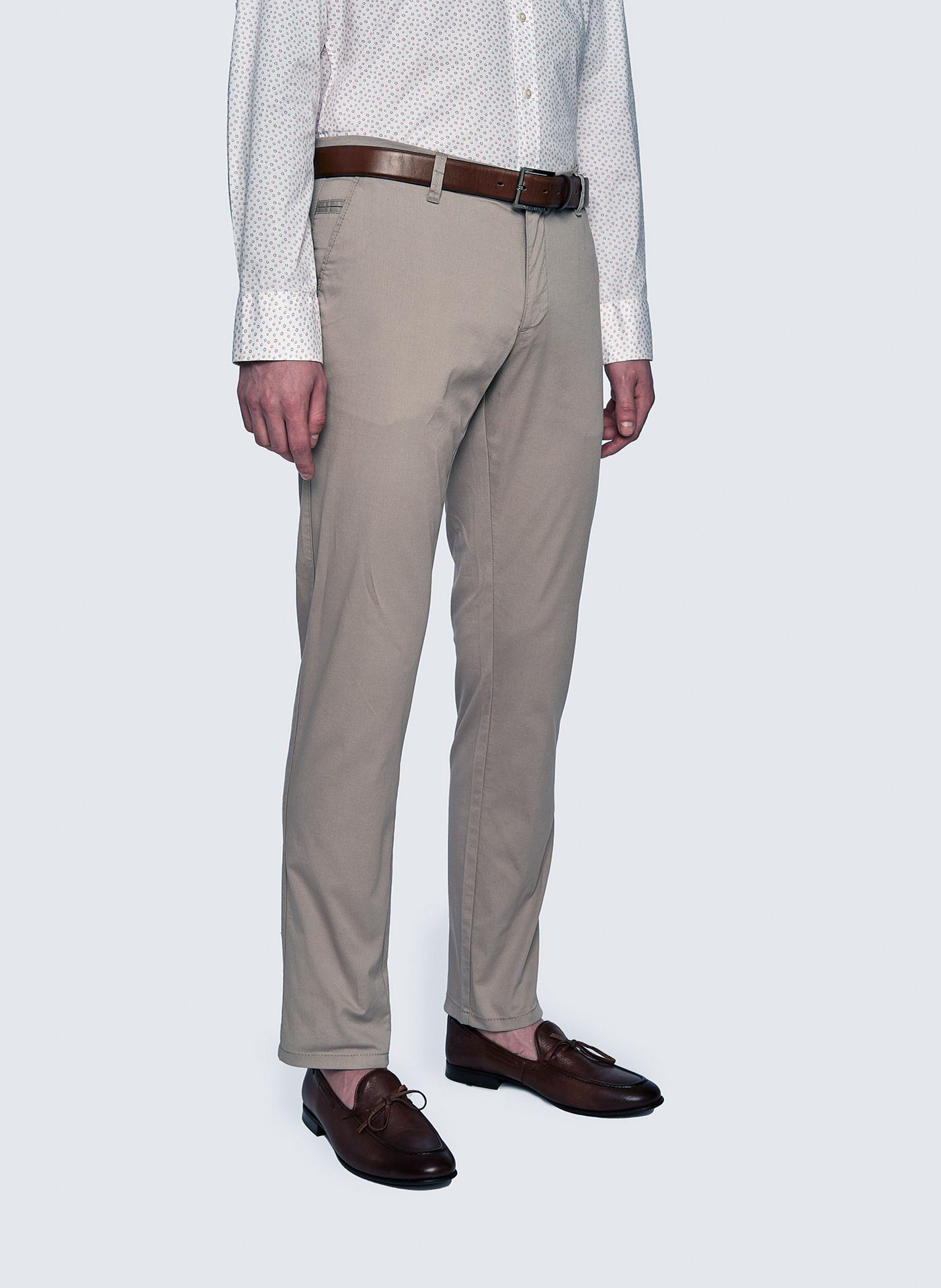 PAKO LORENTE – Męskie basicowe spodnie w kolorze khaki P23SB-WX-005-Z-0