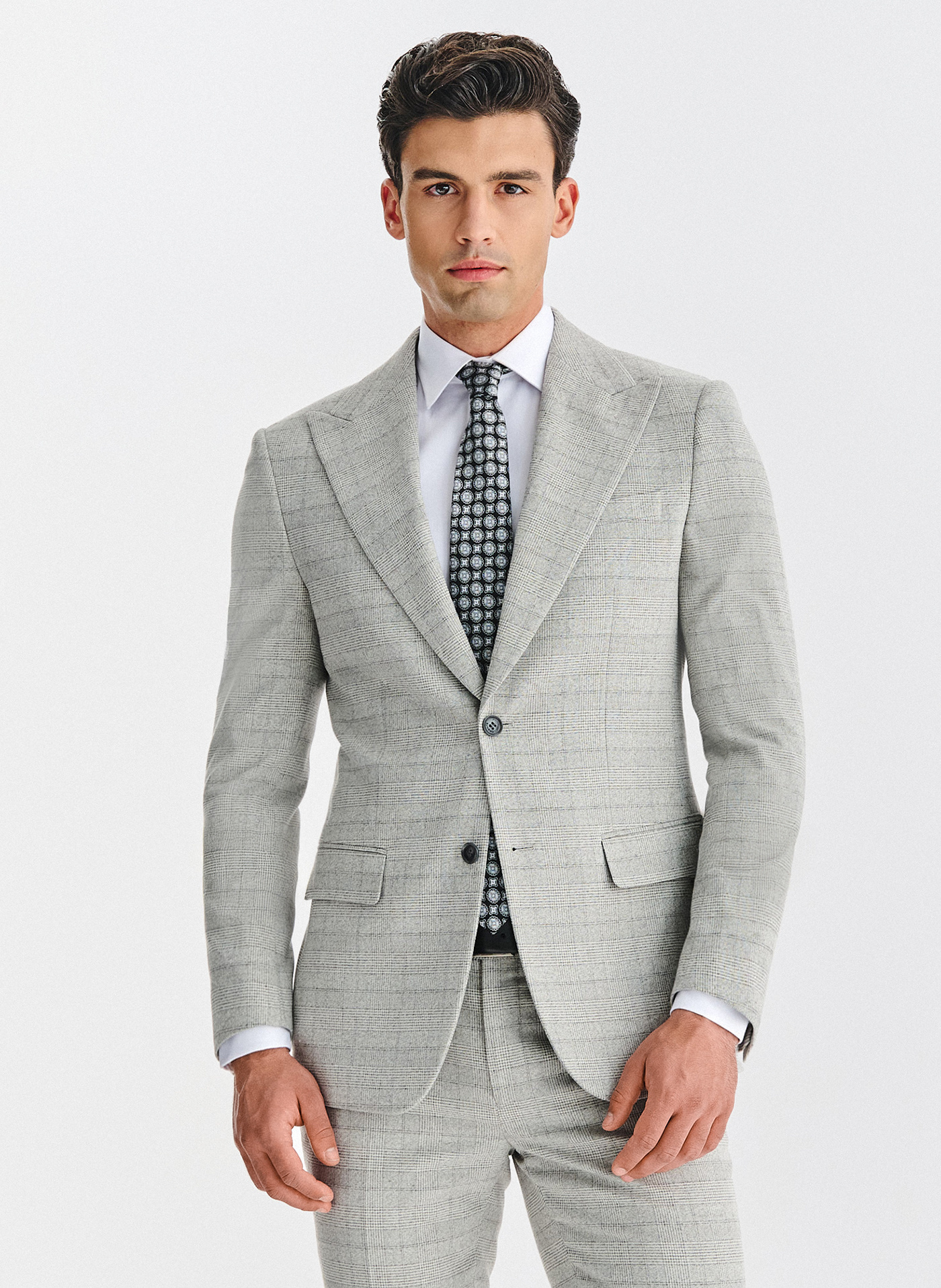 PAKO LORENTE – Szara marynarka garniturowa w kratkę