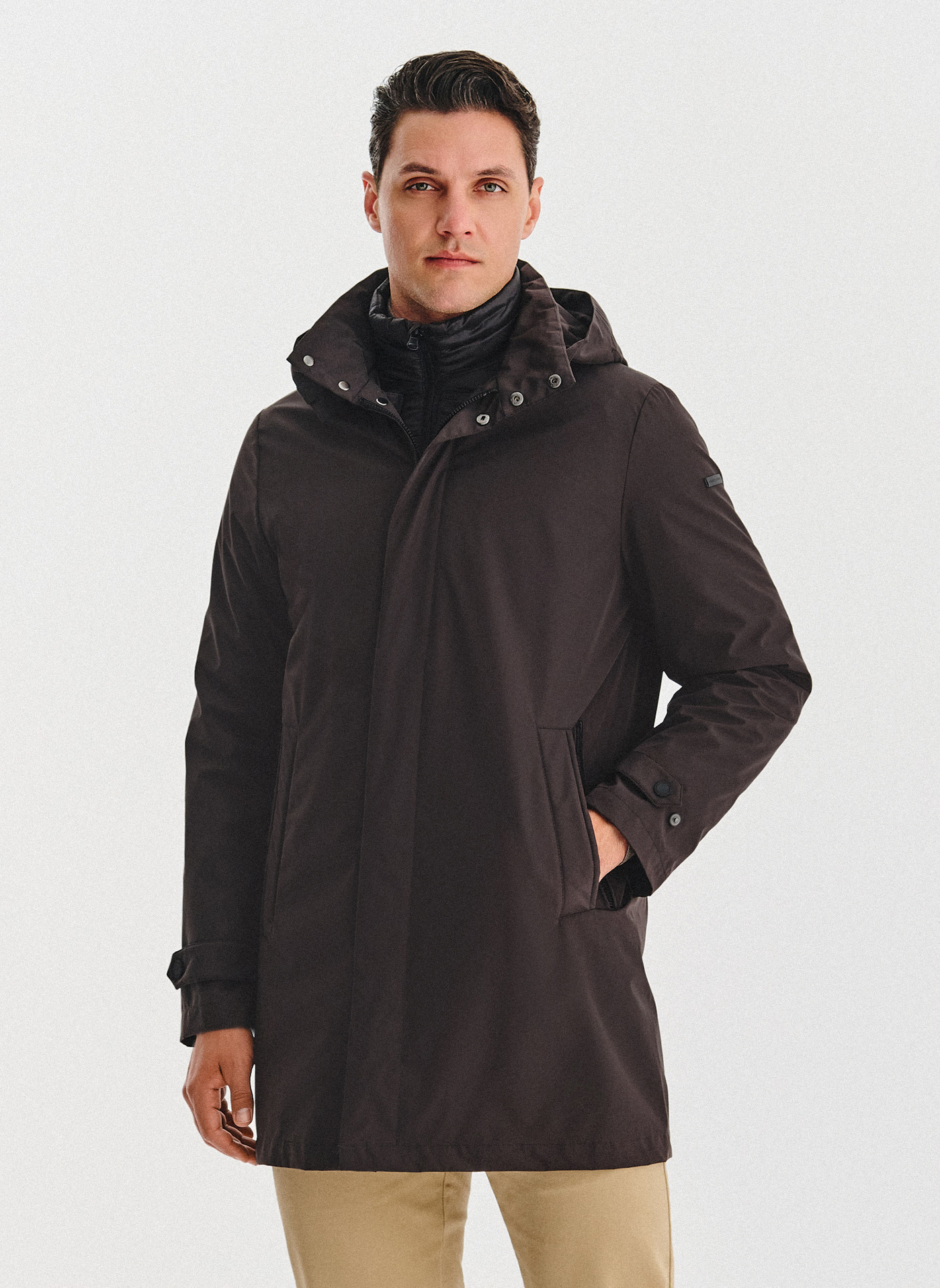 PAKO LORENTE – Brązowa kurtka jesienna 2w1