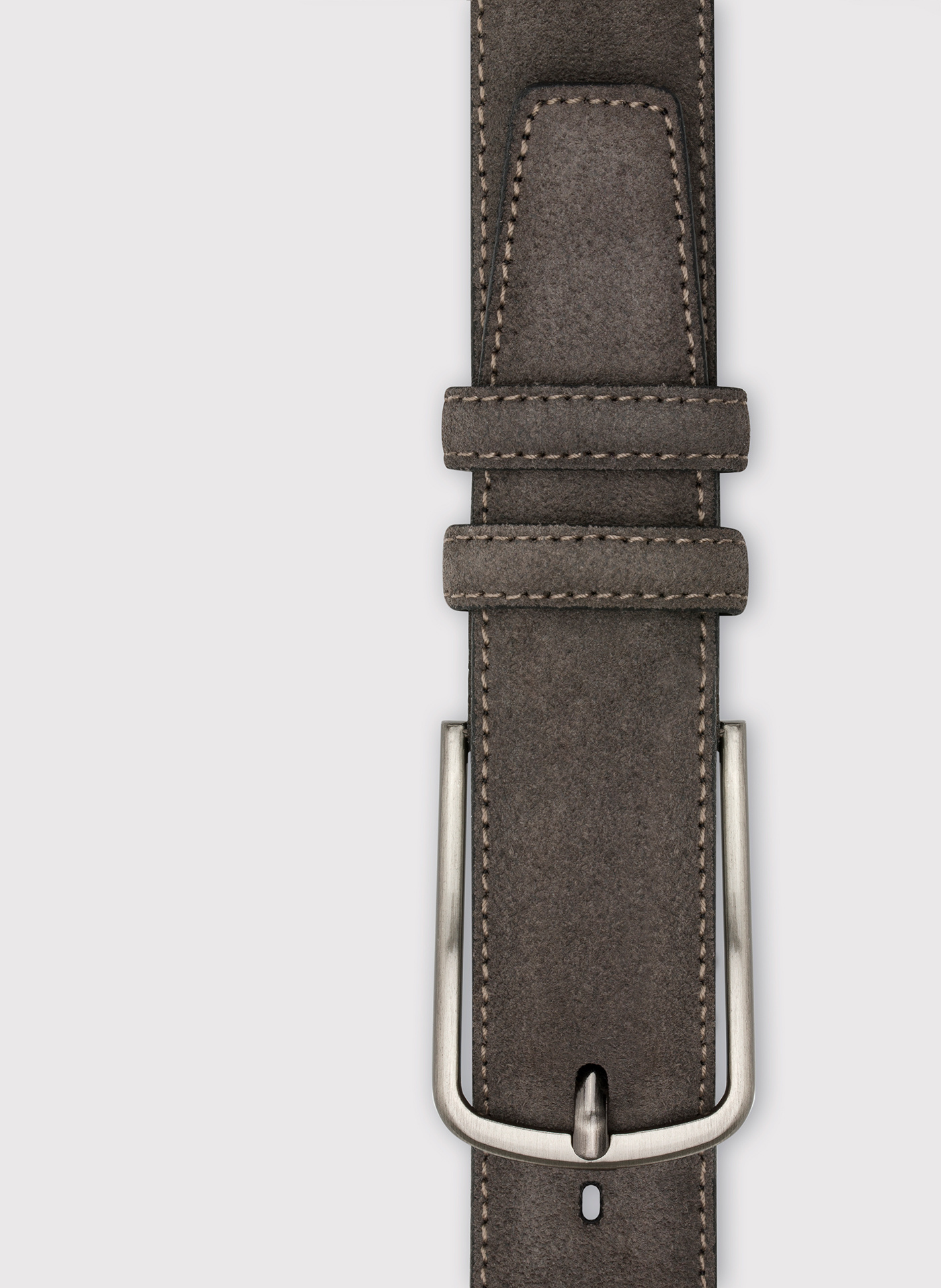 PAKO LORENTE - Zamszowy pasek męski w kolorze brązowym