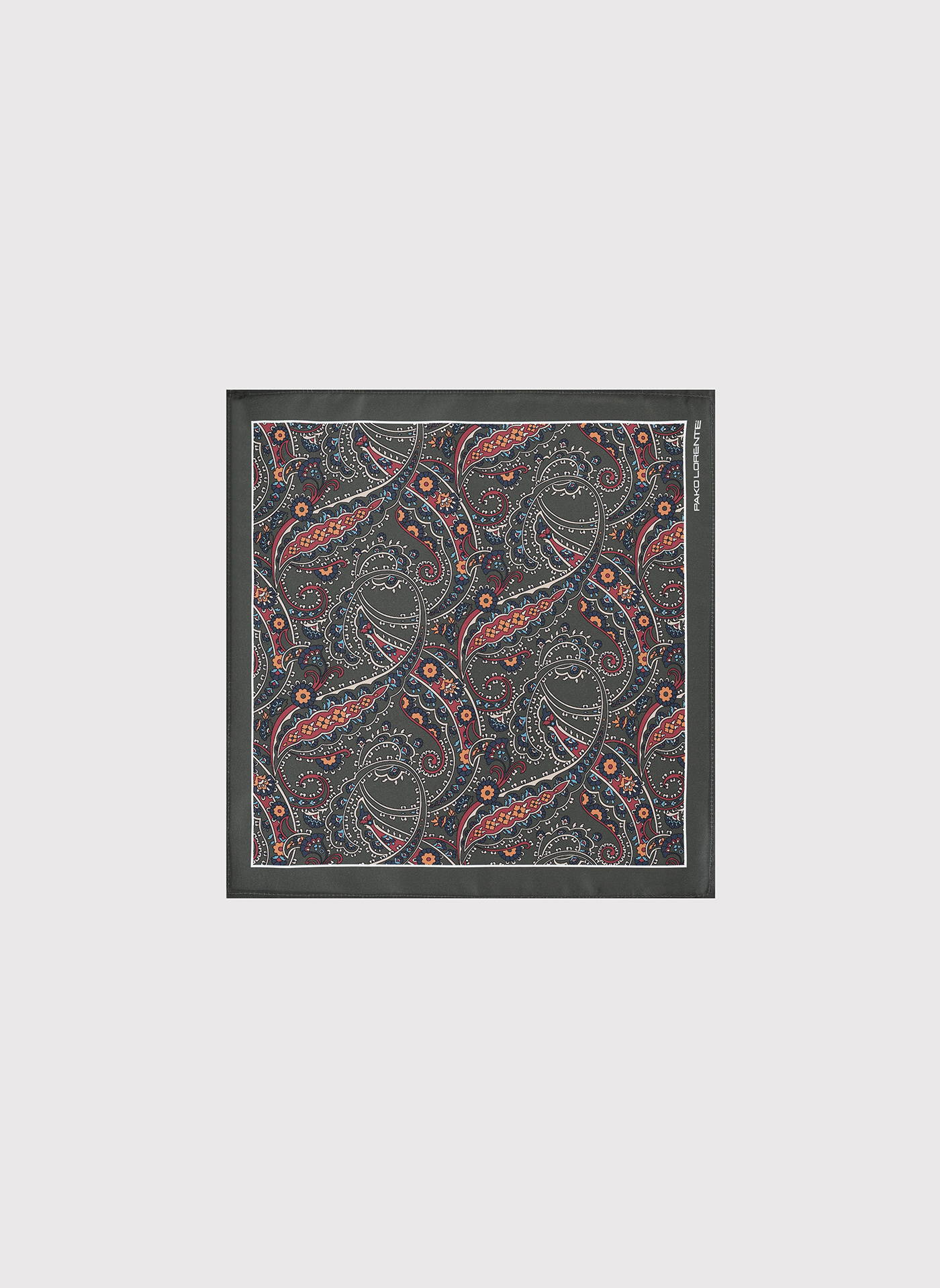 PAKO LORENTE - Zielona poszetka męska paisley