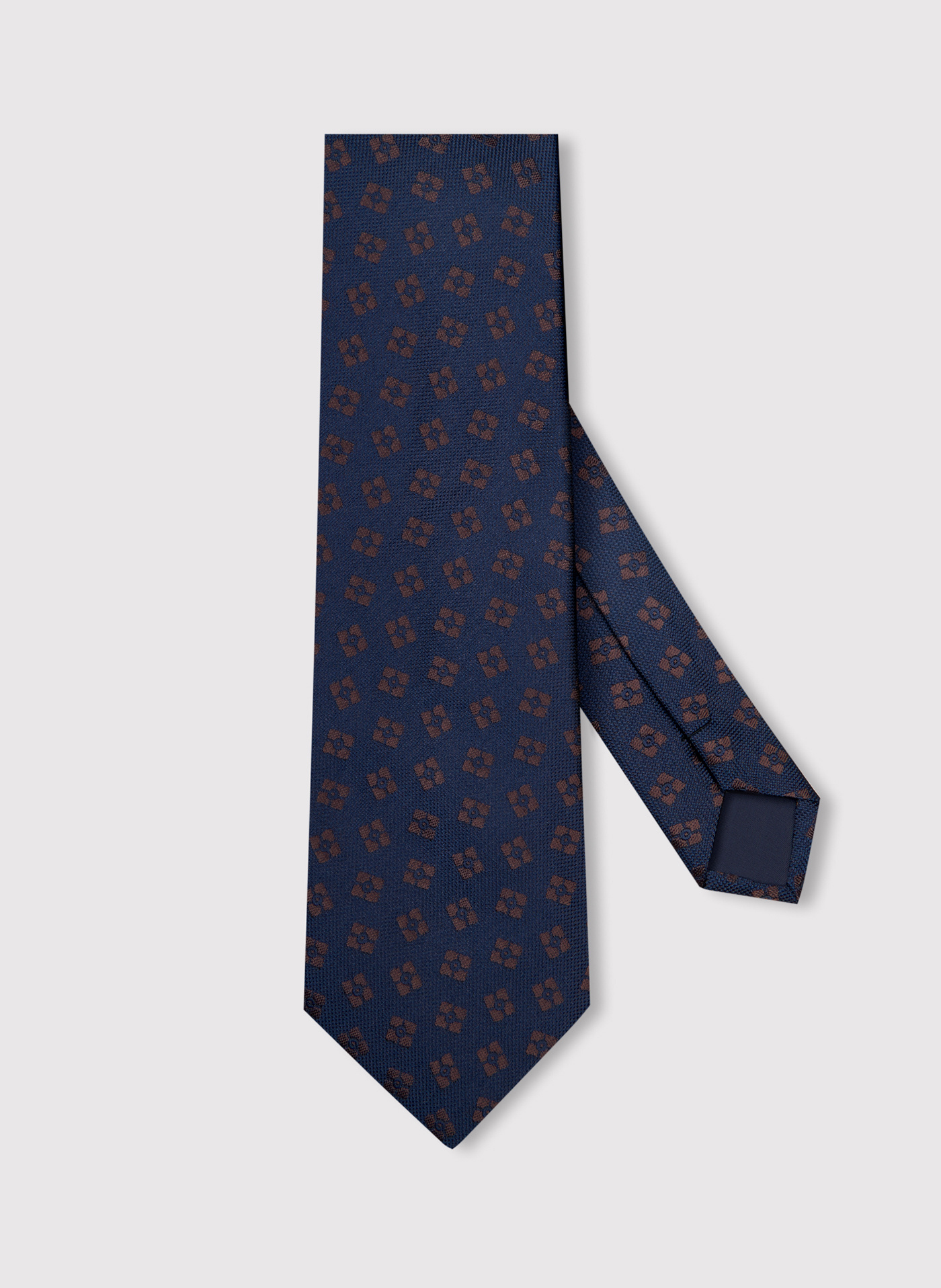 PAKO LORENTE - Granatowy krawat męski w drobny wzór