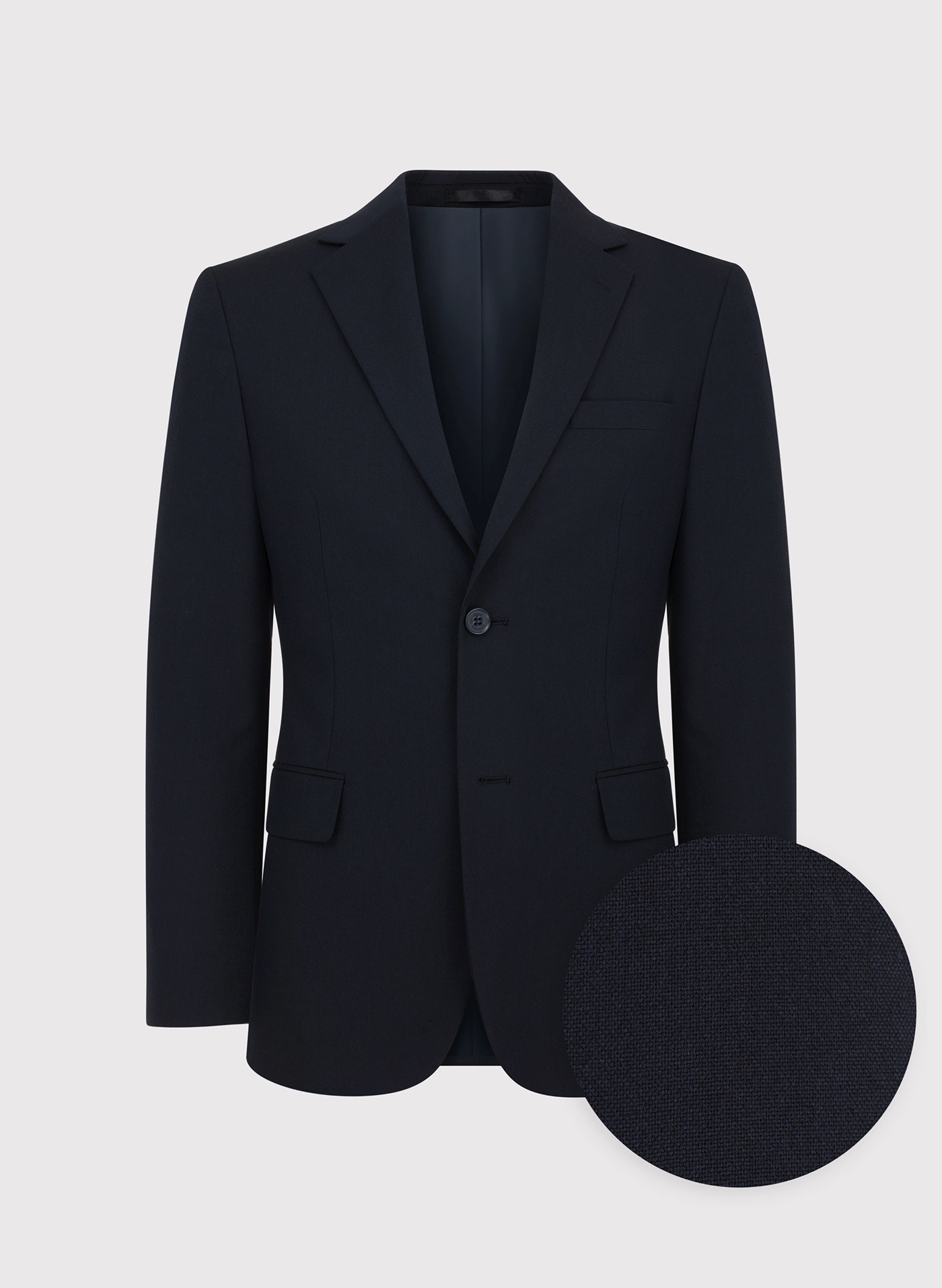 PAKO LORENTE - Gładki granatowy garnitur męski