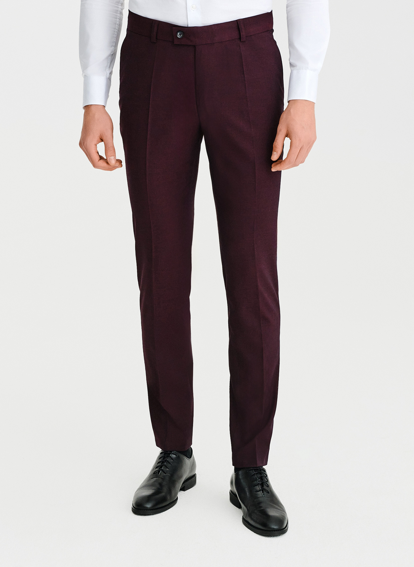 PAKO LORENTE - Bordowe spodnie ganiturowe