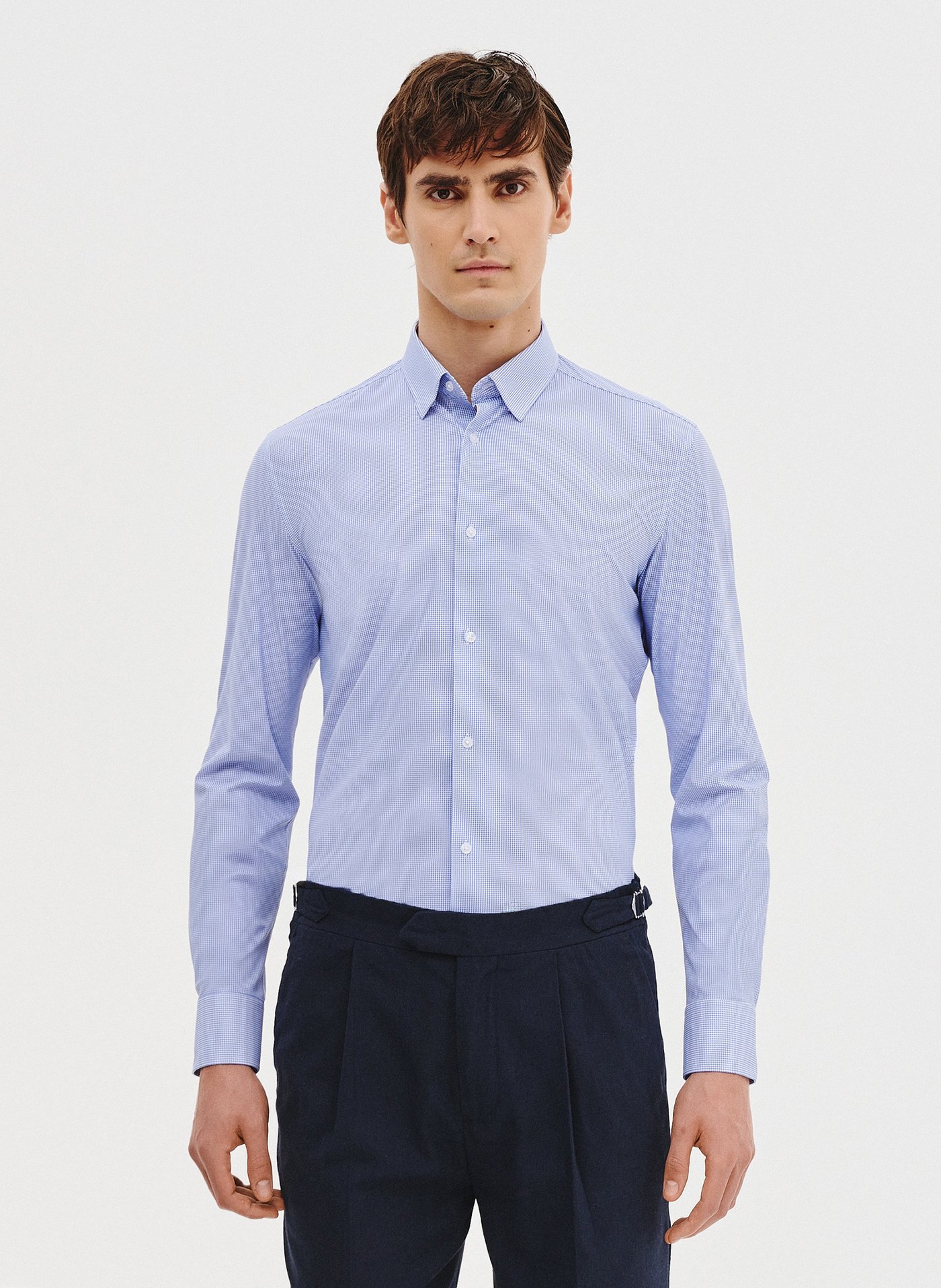 PAKO LORENTE - Dzianinowa koszula męska w pepitkę