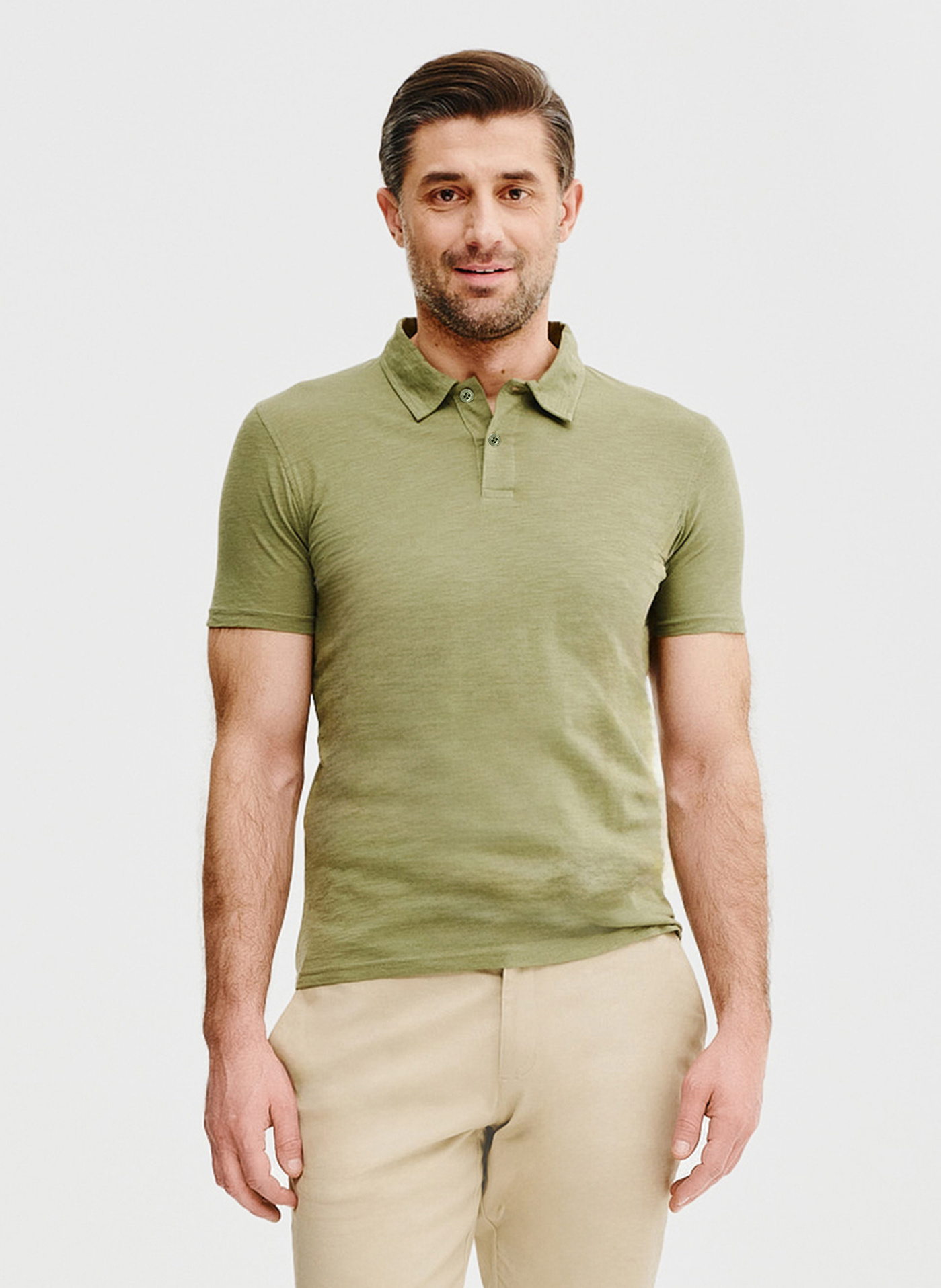 PAKO LORENTE – Zielone bawełniane polo