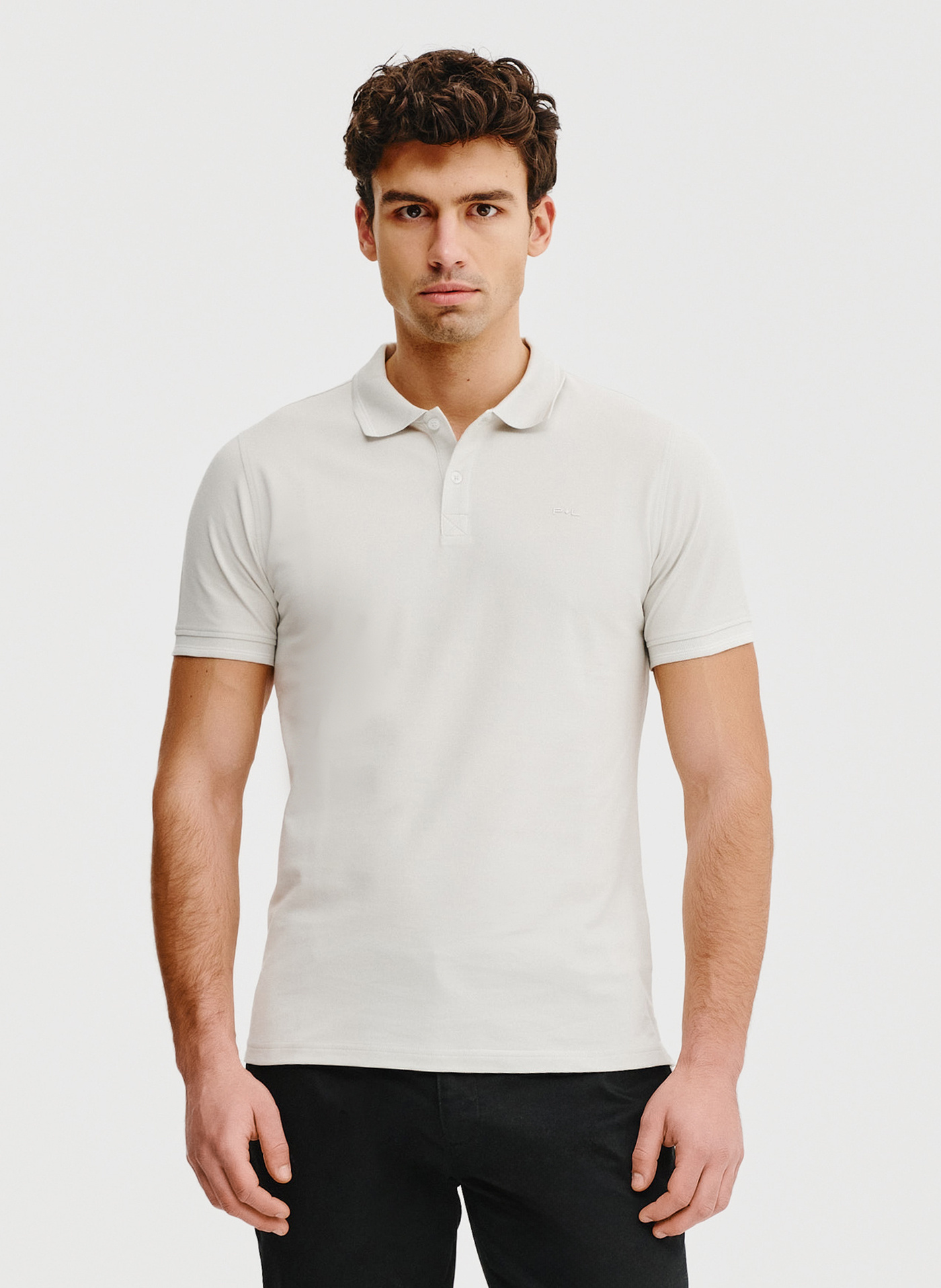 PAKO LORENTE – T-shirt polo w kolorze szarym