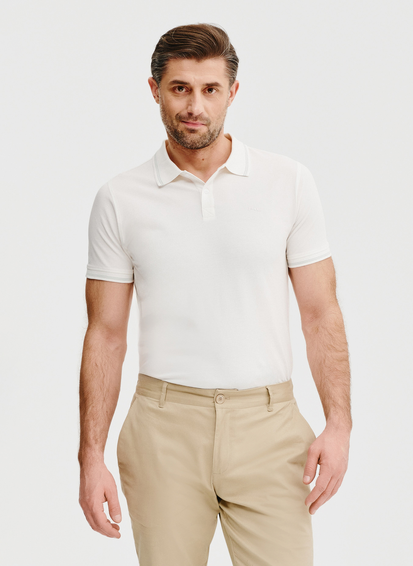 PAKO LORENTE – T-shirt polo w kolorze białym