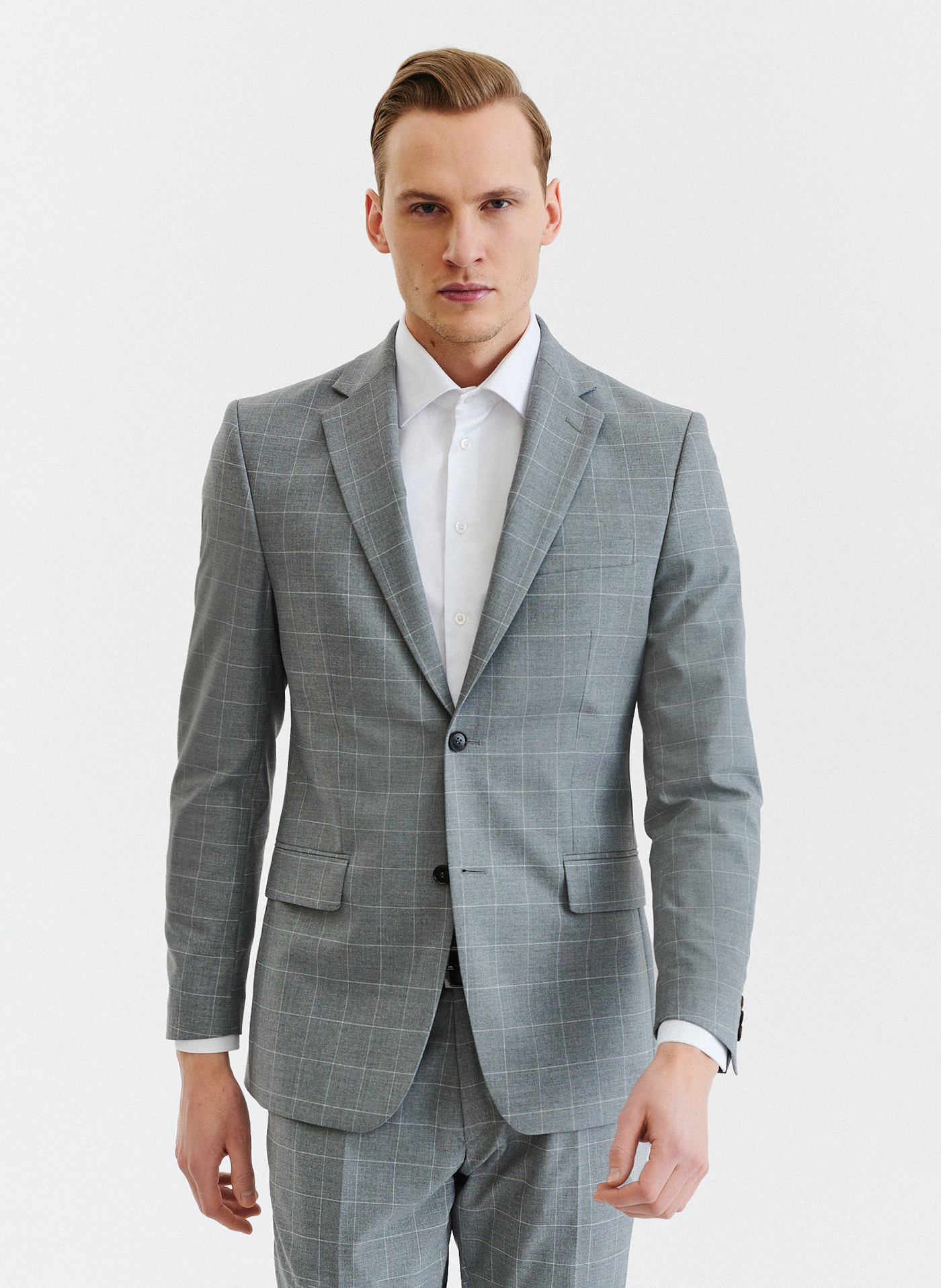 PAKO LORENTE – Szara marynarka garniturowa z wełną