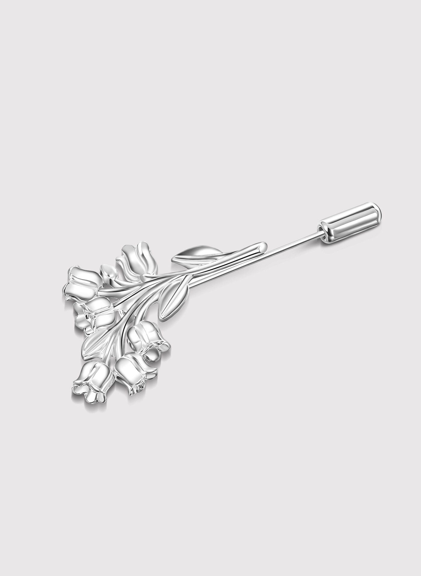 PAKO LORENTE - Srebrna szpilka do marynarki męskiej konwalia