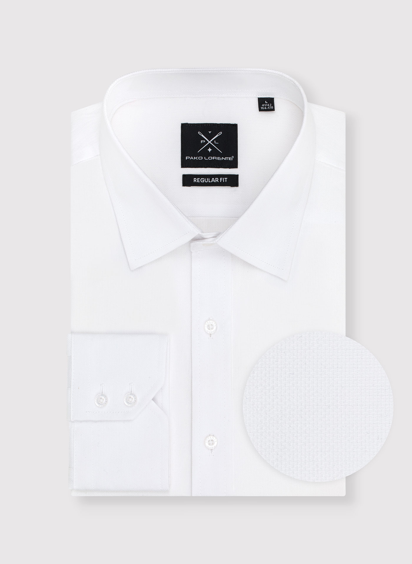 PAKO LORENTE – Koszula męska biała ASANA P000B-1X-595-B