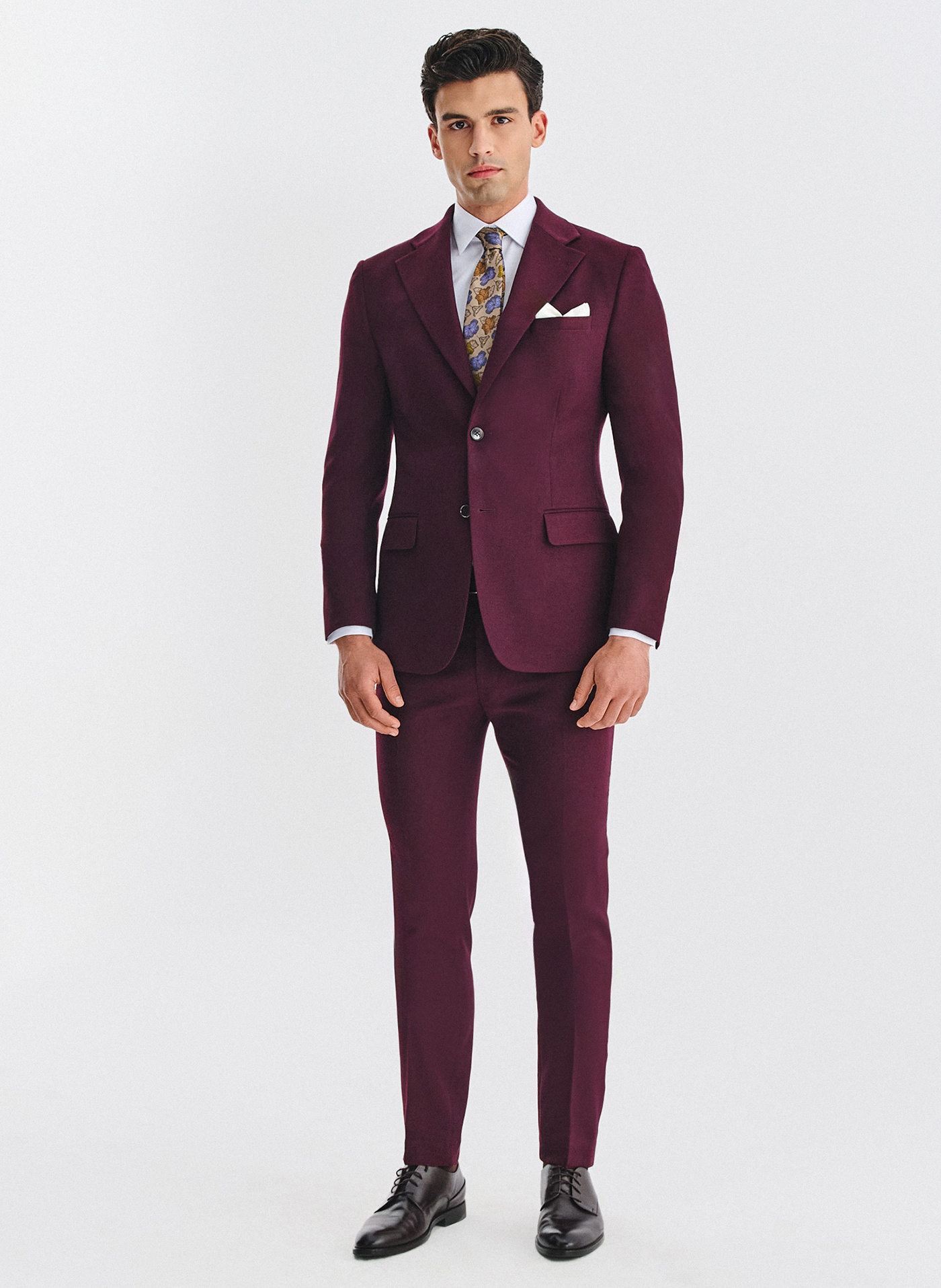 PAKO LORENTE – Bordowy garnitur męski