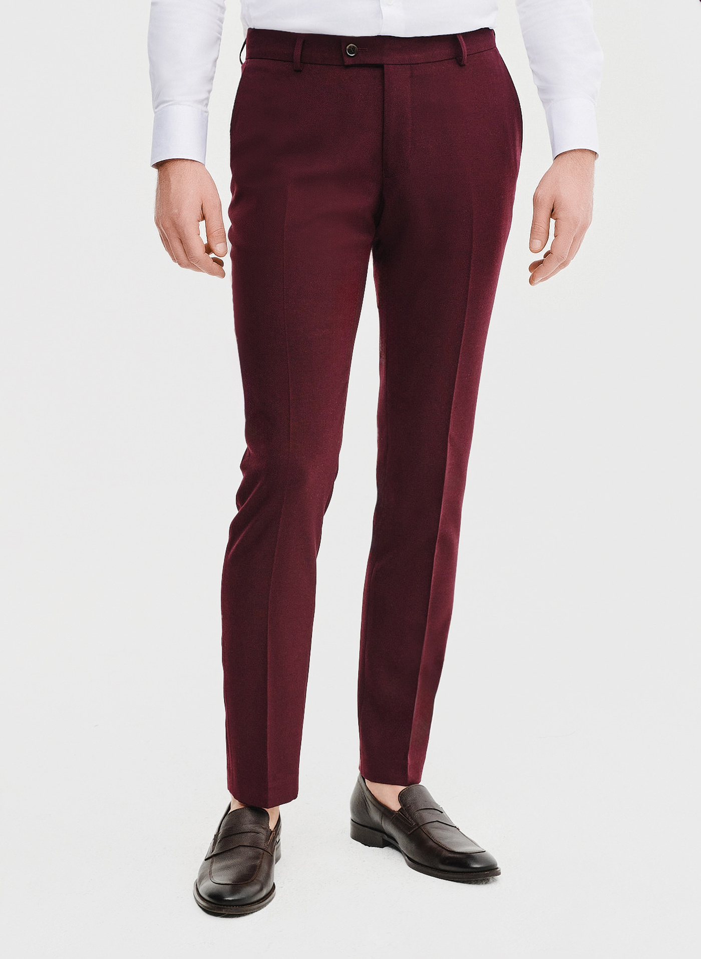 PAKO LORENTE – Spodnie garniturowe w kolorze bordowym