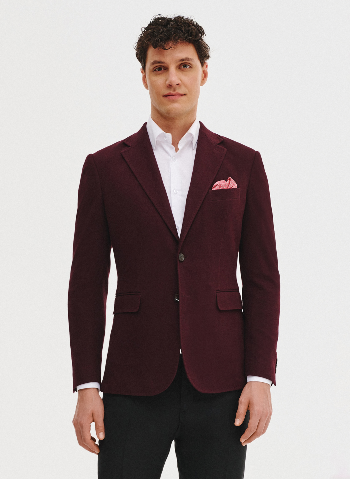 PAKO LORENTE – Dzianinowa marynarka w kolorze bordowym