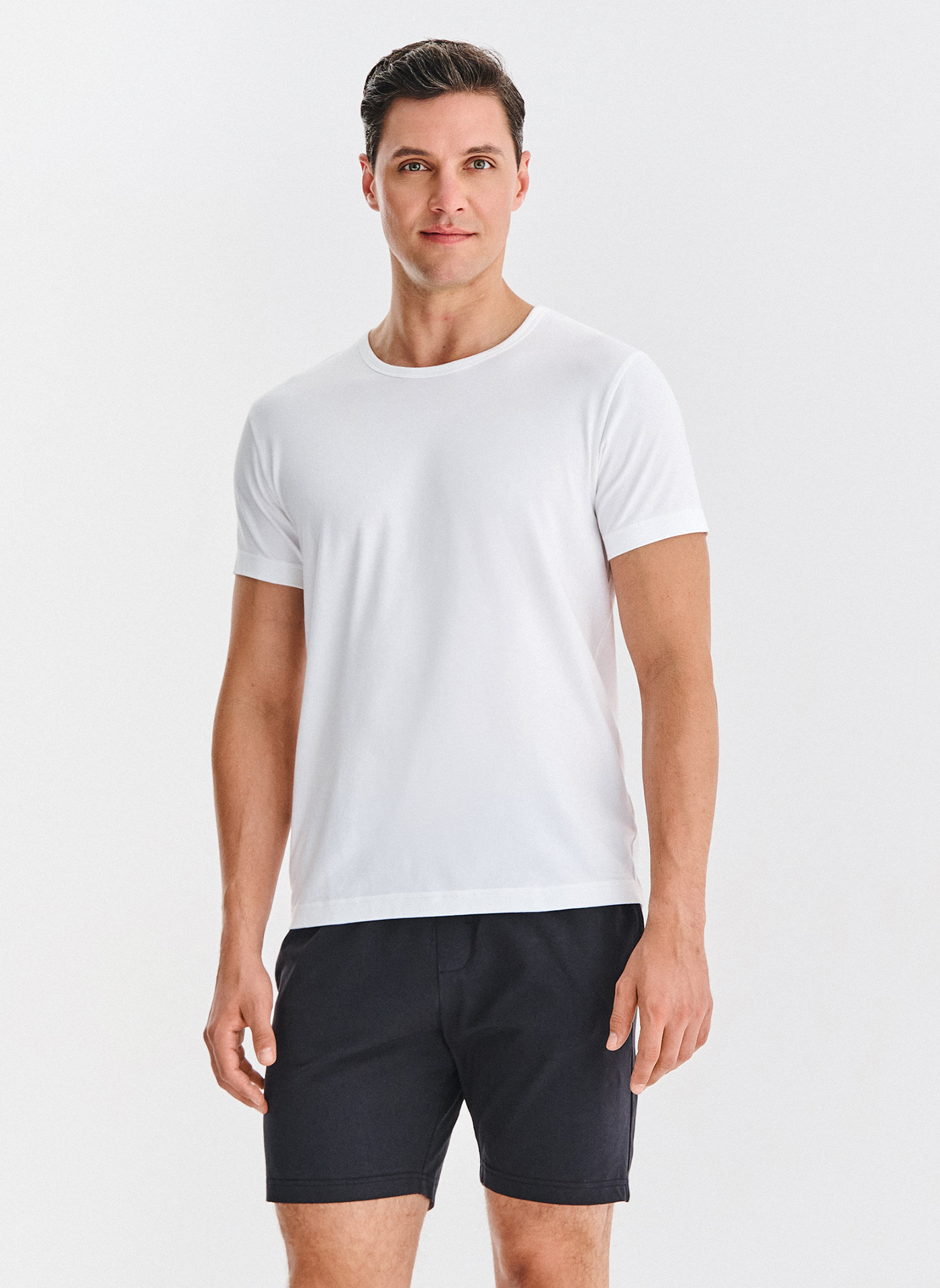 PAKO LORENTE – Biało-czarna piżama męska z bawełną