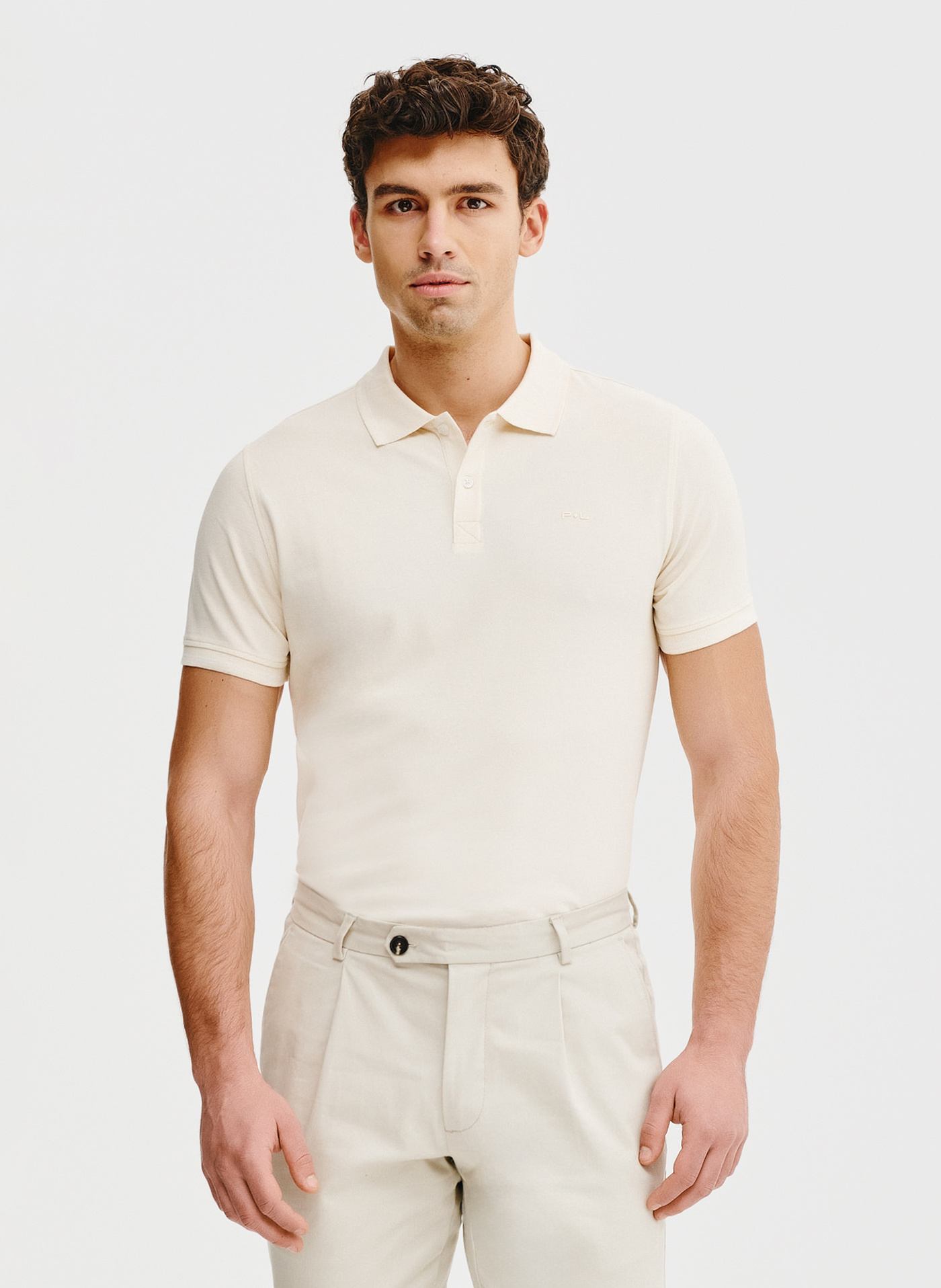 PAKO LORENTE – T-shirt polo w kolorze waniliowym