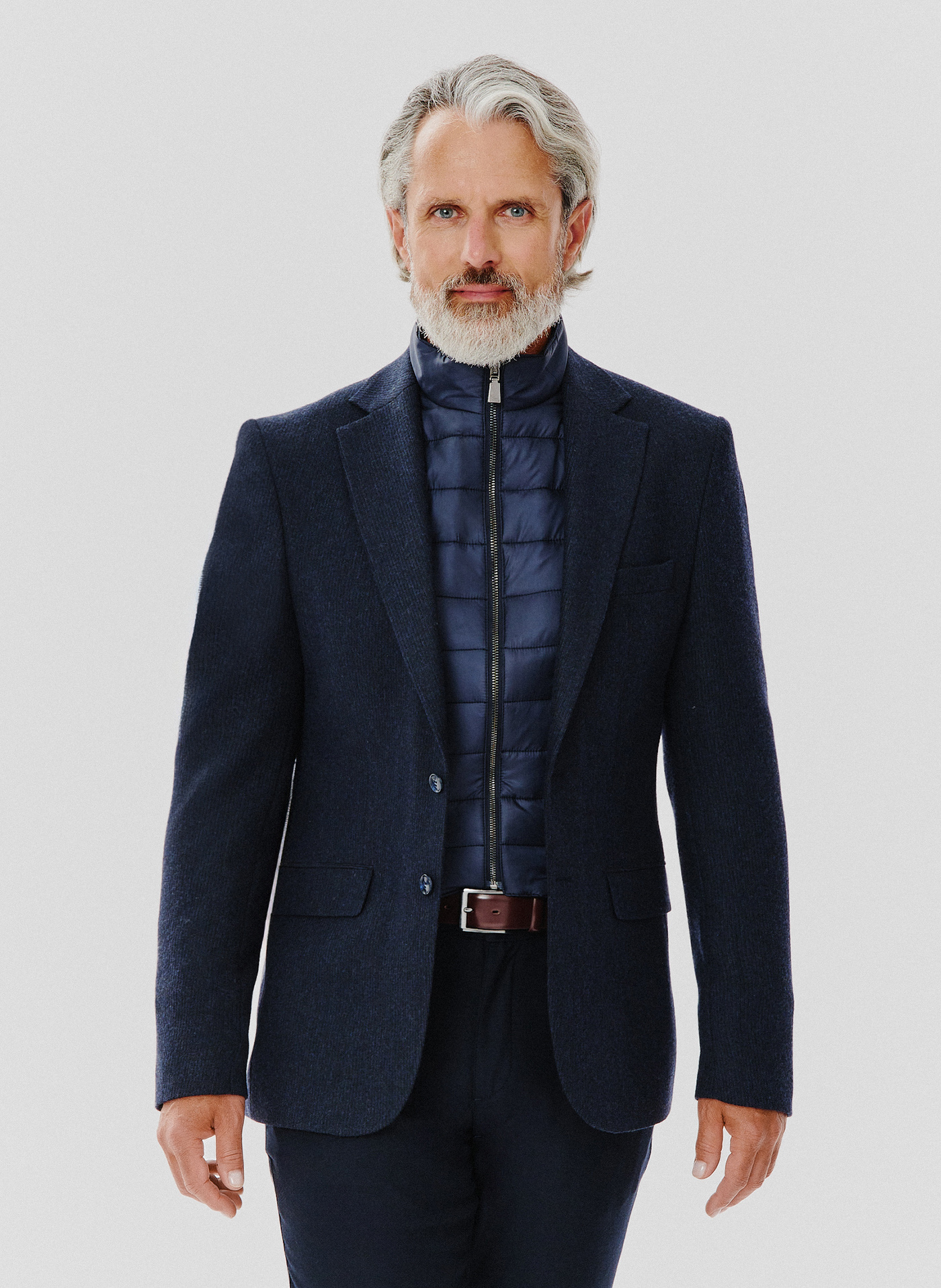 PAKO LORENTE – Granatowa marynarka męska z odpinaną podpinką