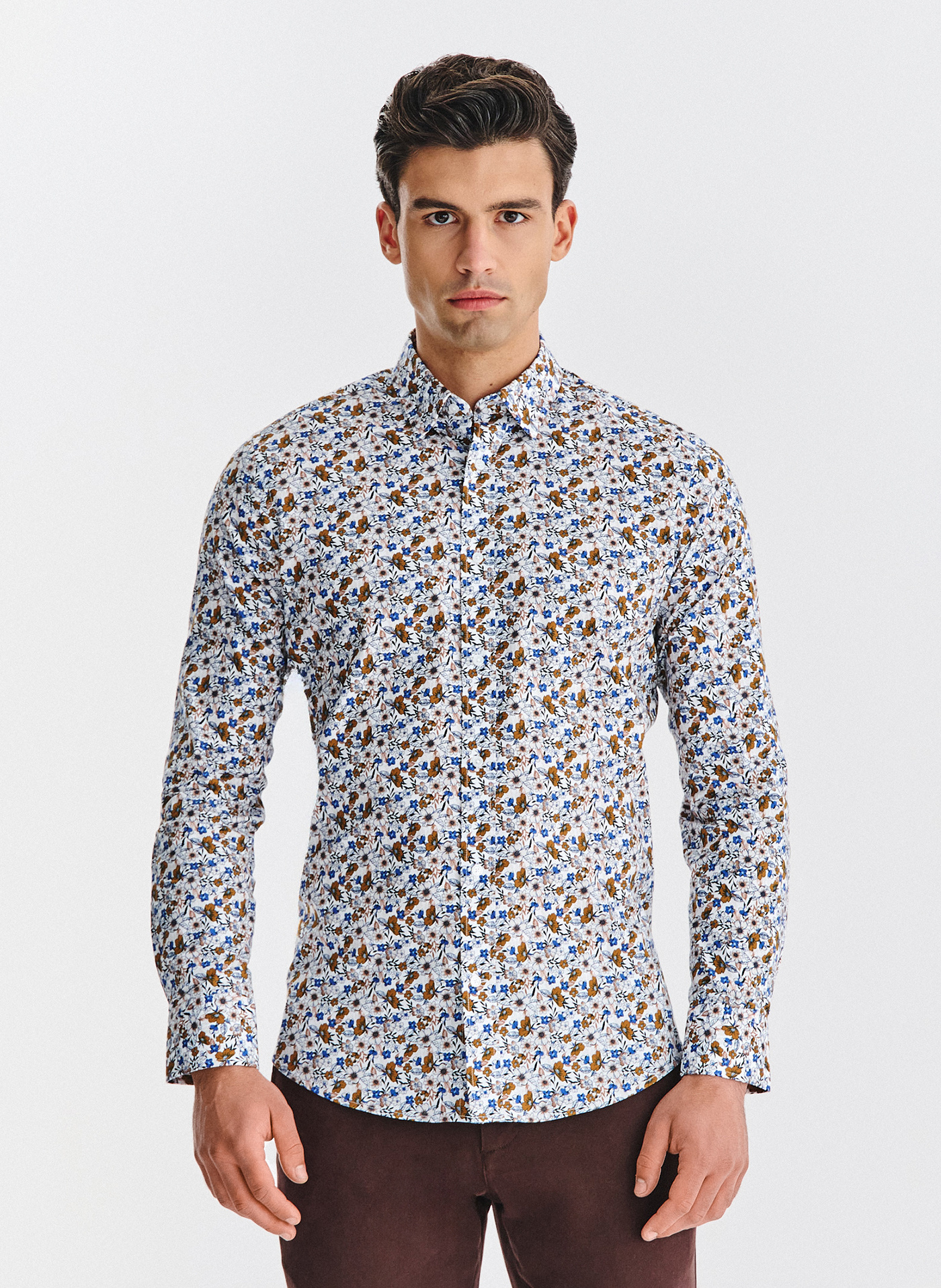 PAKO LORENTE – Biała koszula w kwiaty