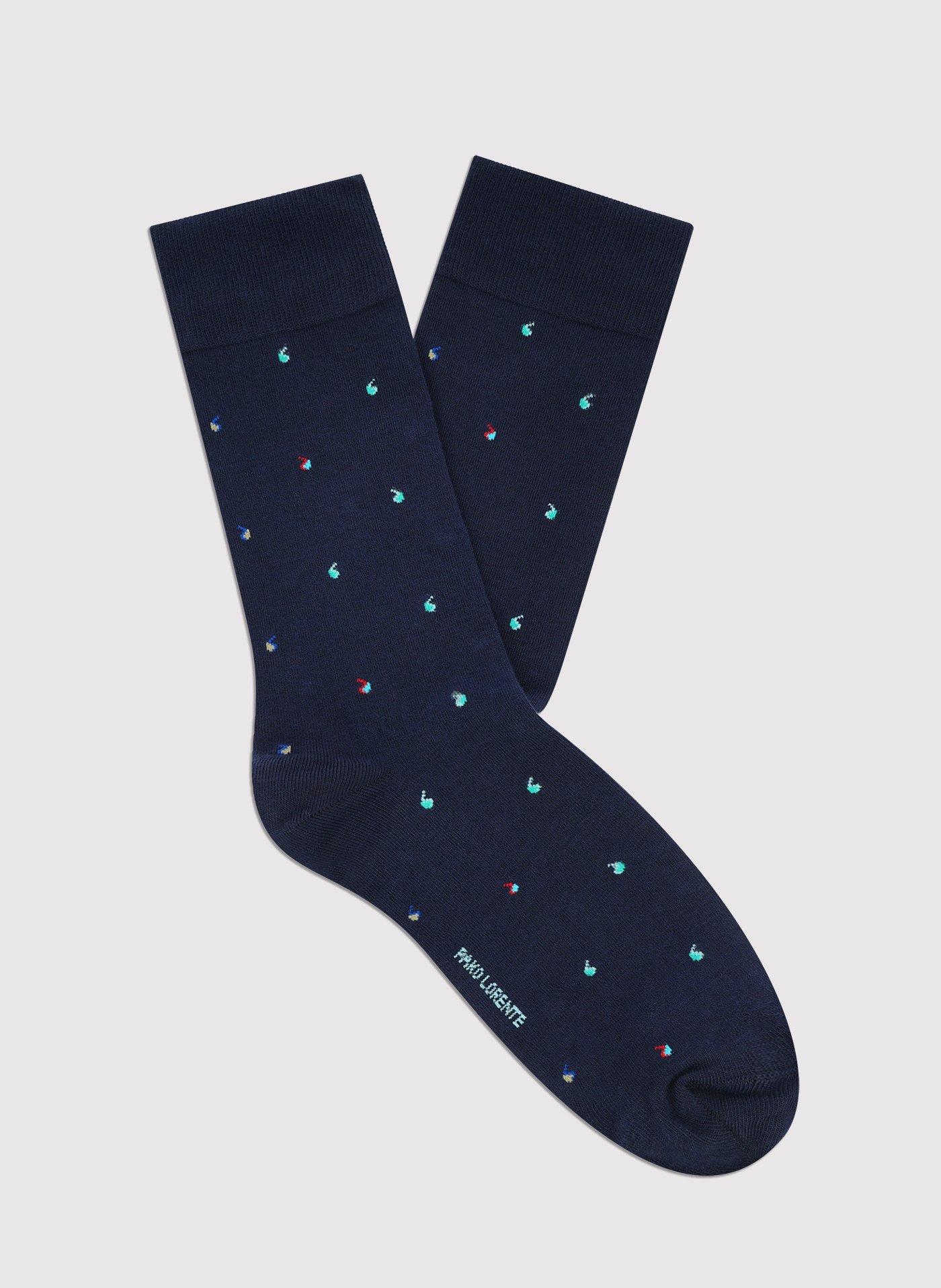 PAKO LORENTE - Granatowe skarpety we wzorki