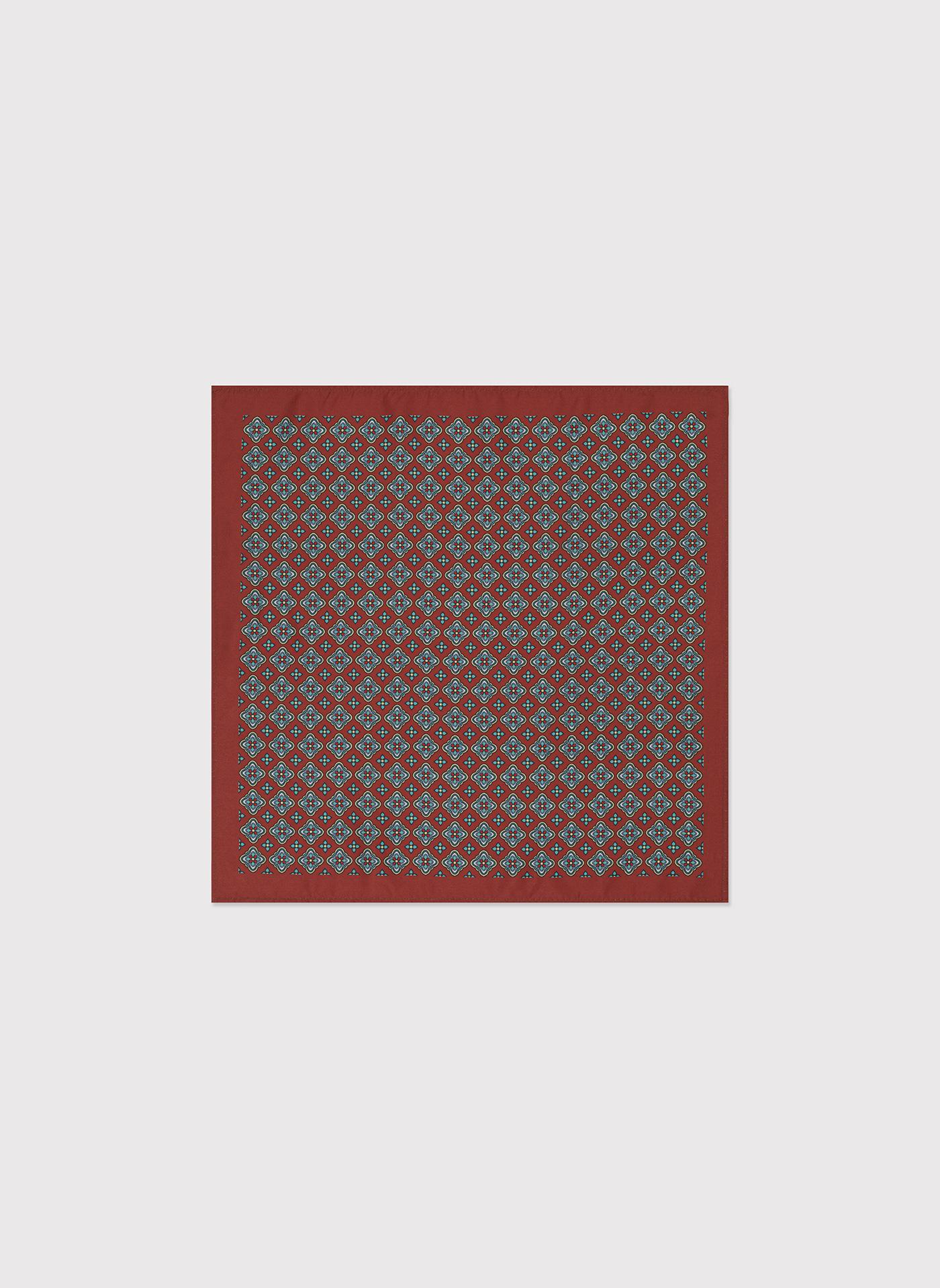 PAKO LORENTE – Ruda poszetka w niebieski wzór