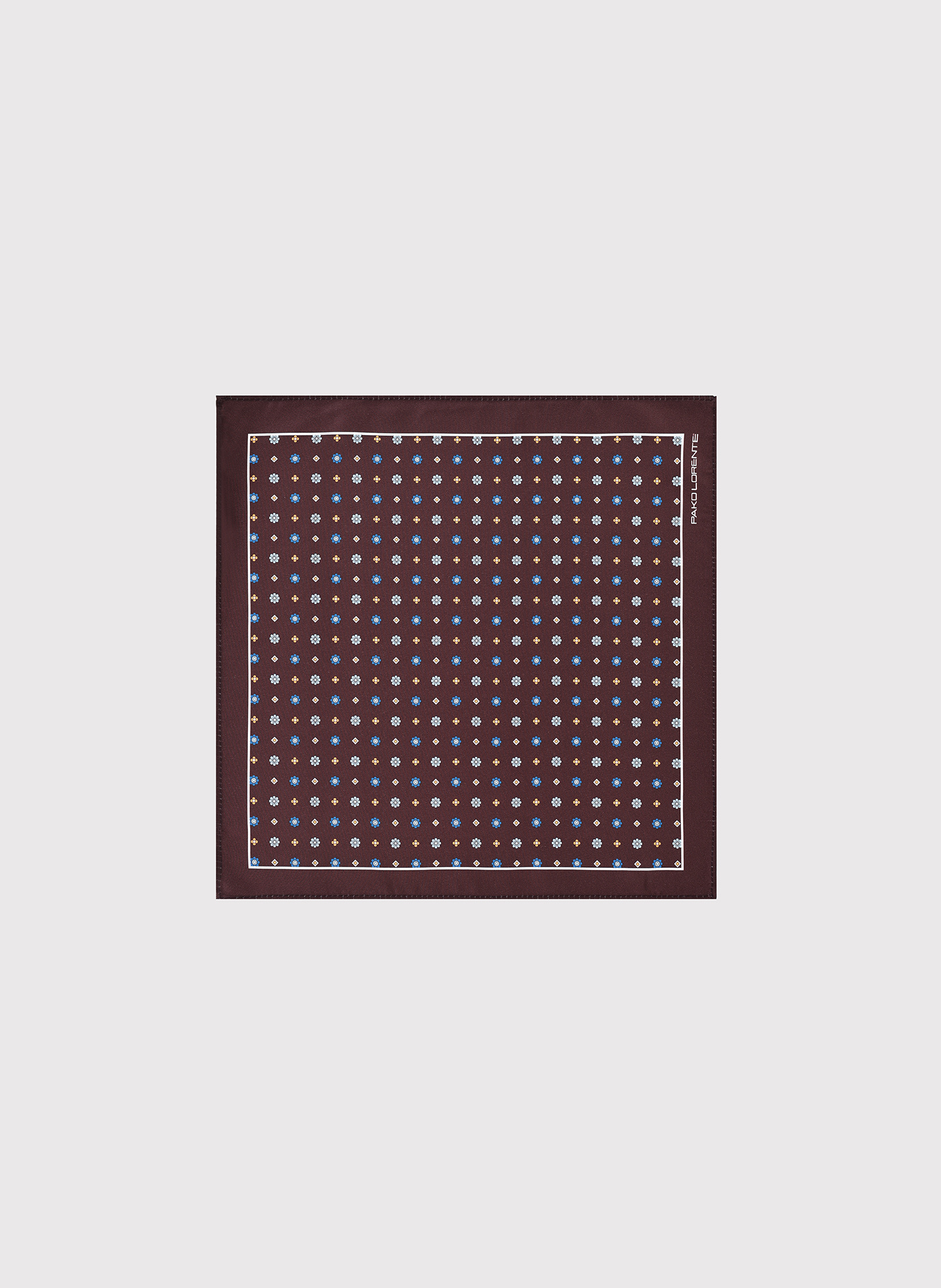 PAKO LORENTE – Brązowa poszetka męska paisley