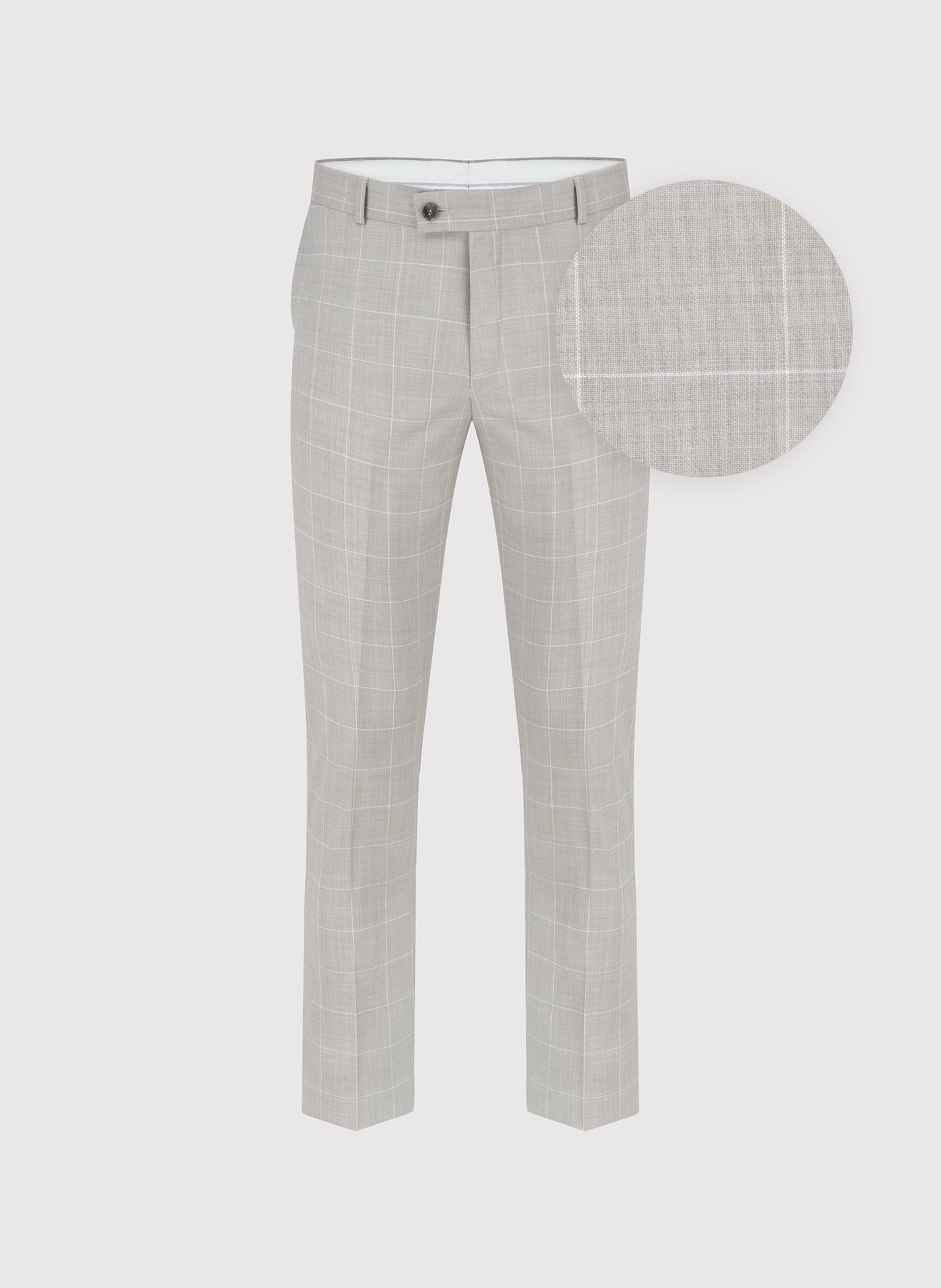 PAKO LORENTE - Wełniane spodnie garniturowe w kratkę