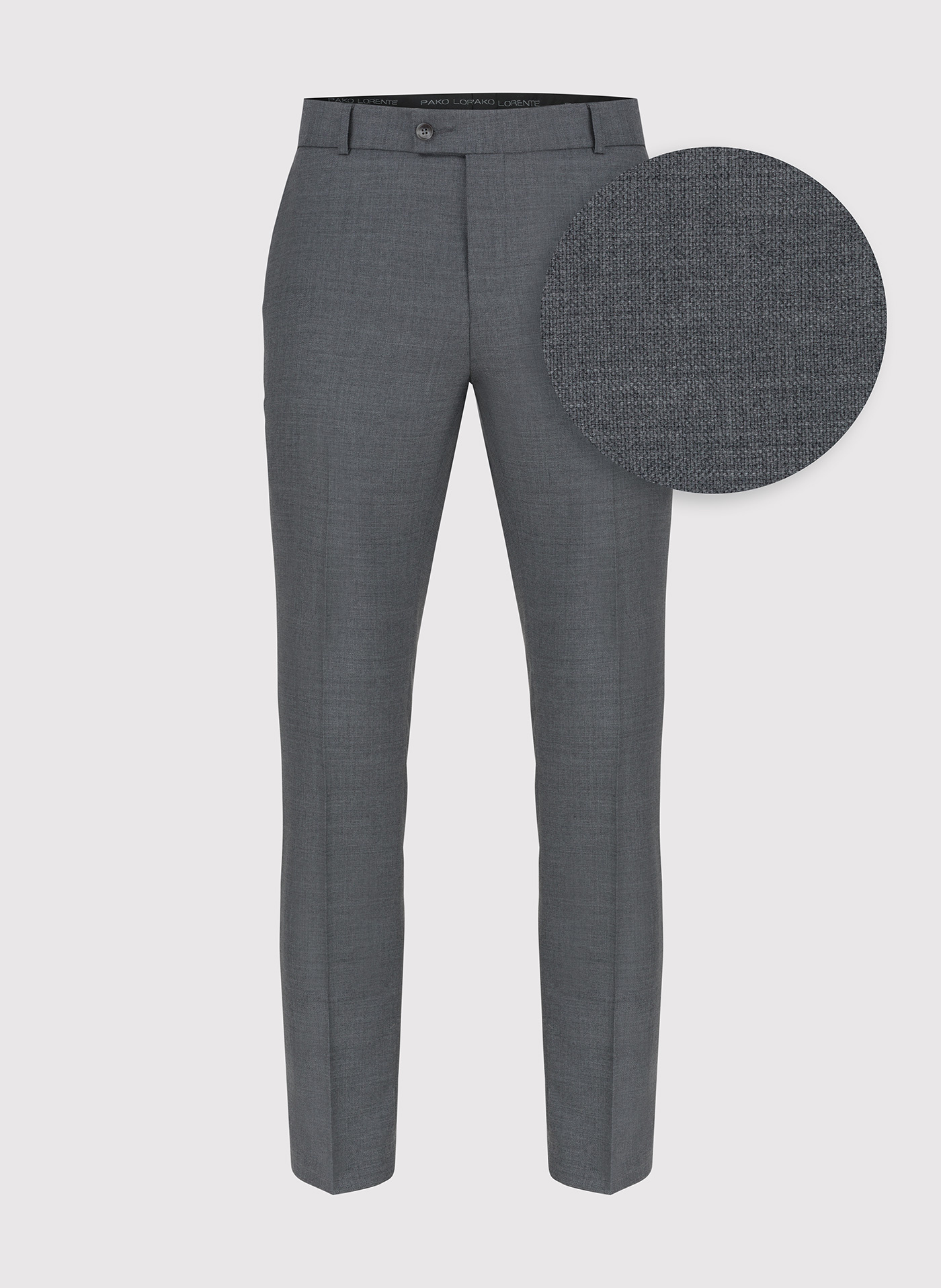 PAKO LORENTE – Szare wełniane spodnie garniturowe