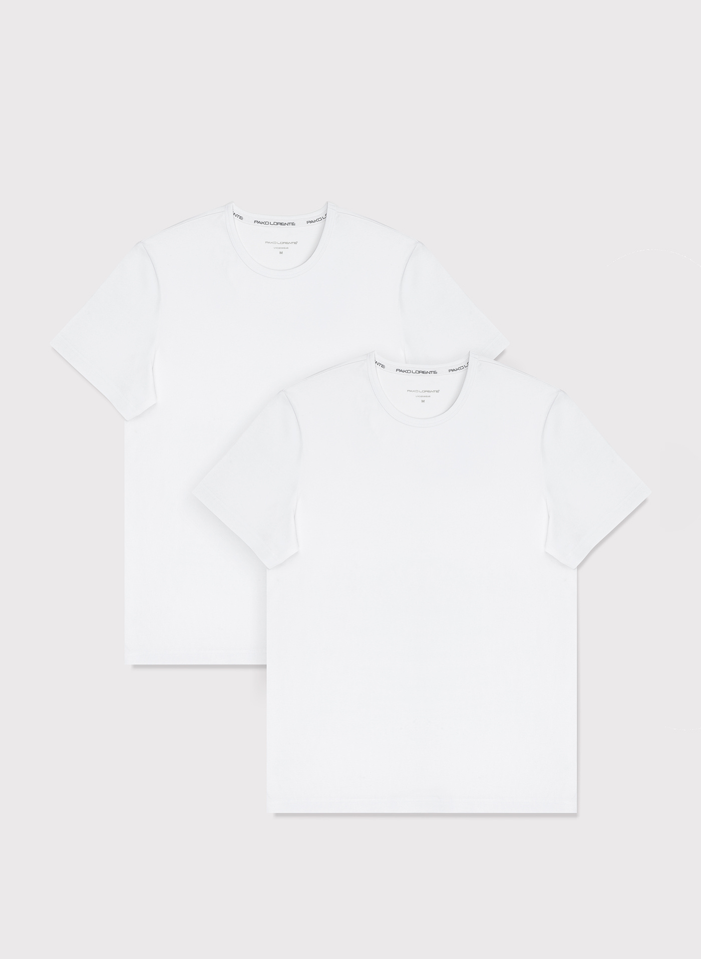 PAKO LORENTE – Męski t-shirt w białym kolorze, dwupak