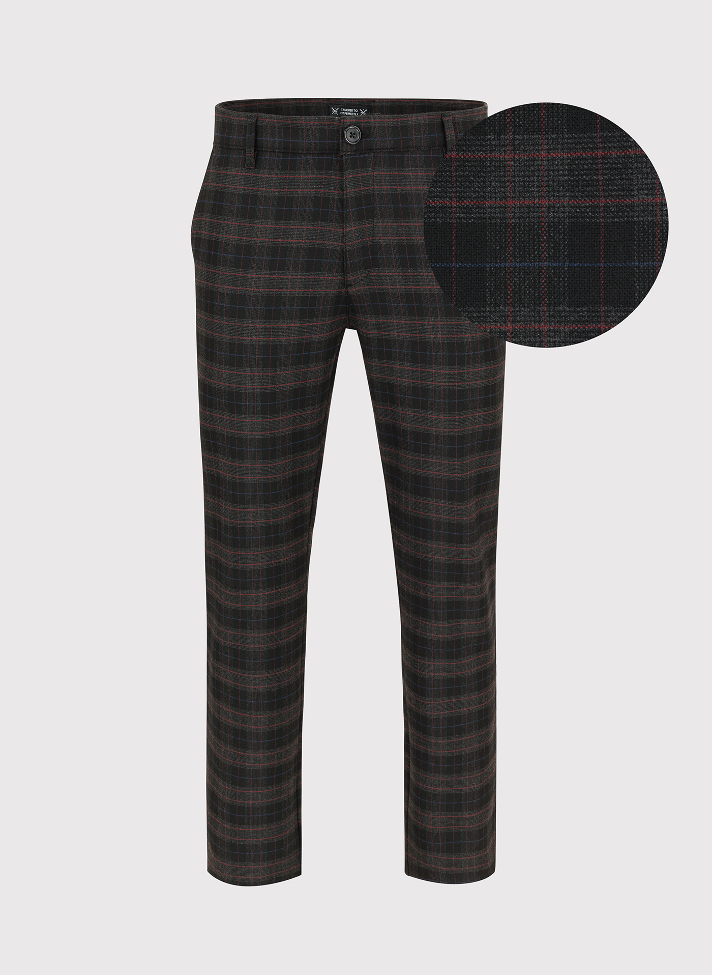 PAKO LORENTE – Casualowe męskie spodnie w kratę P22WF-WX-002-C-0