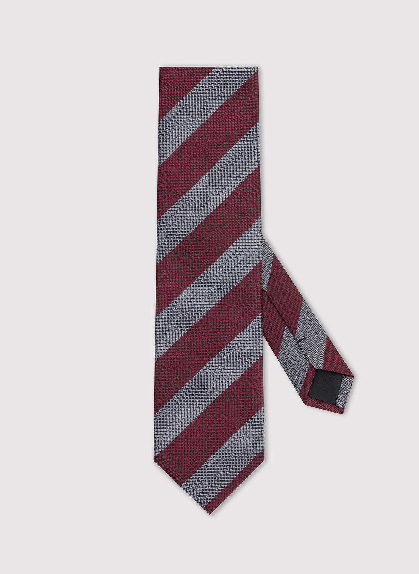 PAKO LORENTE – Szary krawat męski w skośne pasy