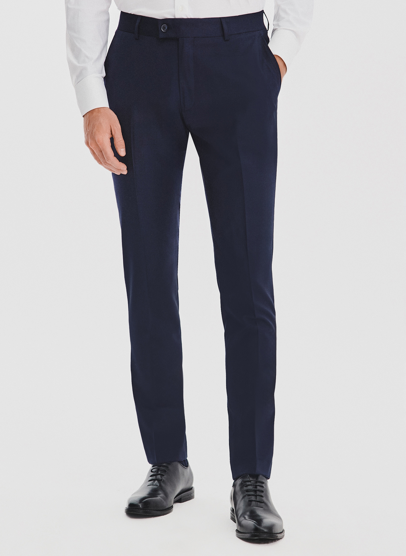 PAKO LORENTE - Spodnie garniturowe w subtelną kratę